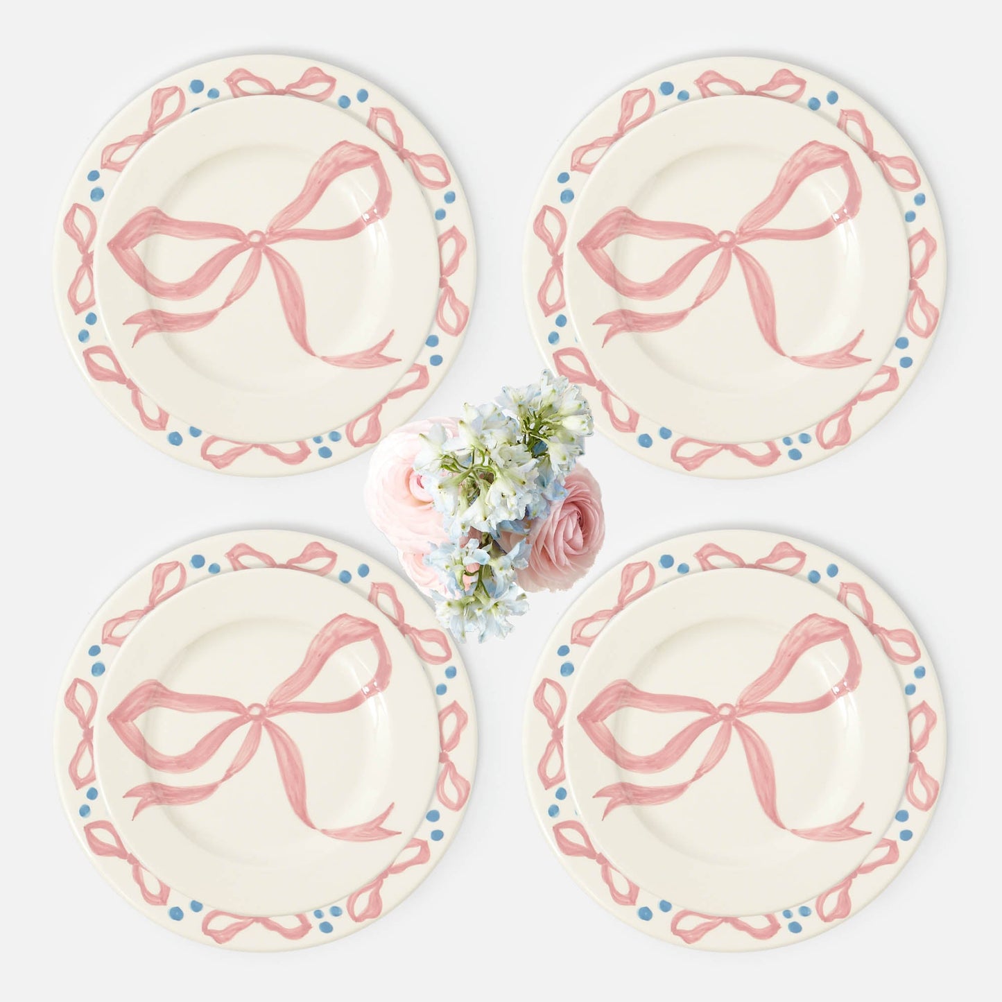 Assiettes à dîner et à entrée Harley's Bow (lot de 8)
