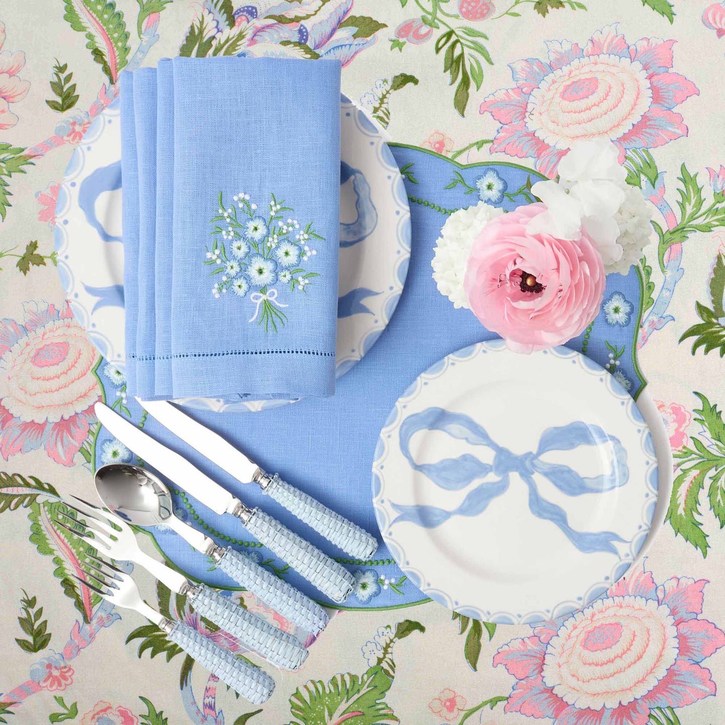 Assiette de démarrage Marilyn Blue Bow