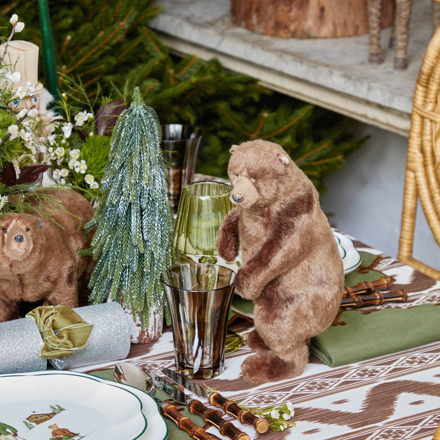 Grands ours bruns alpins (ensemble de 3)