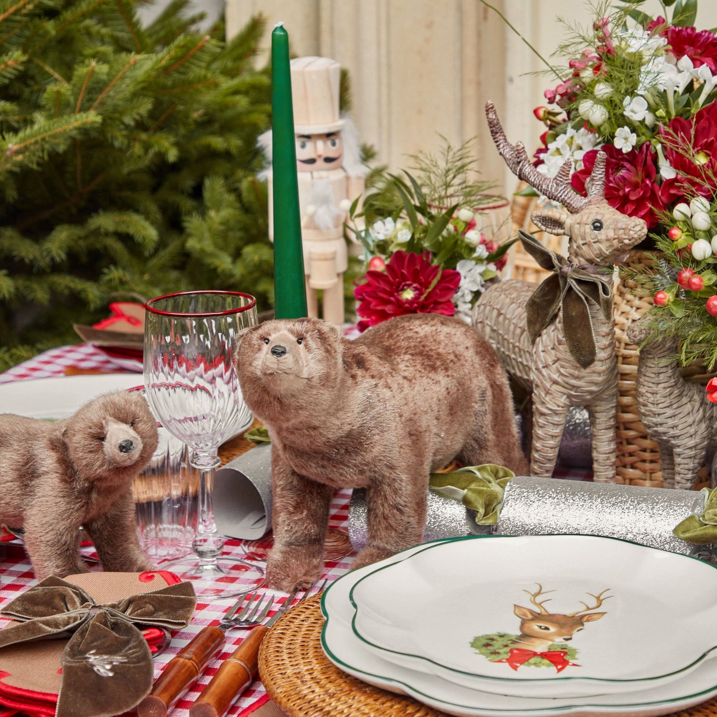 Grands ours bruns alpins (ensemble de 3)
