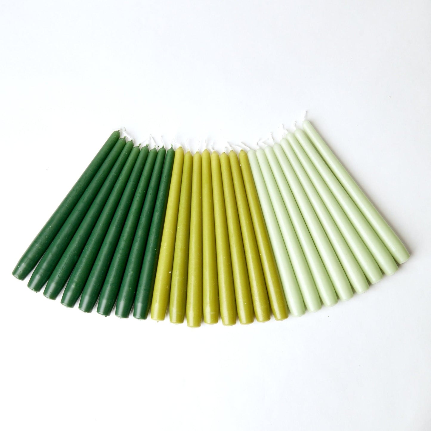 Bougies vert pomme (lot de 8)