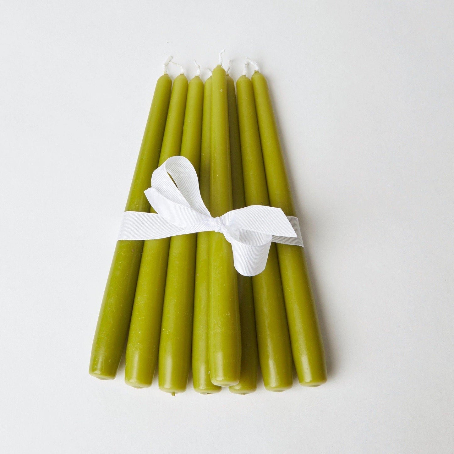 Bougies vert pomme (lot de 8)