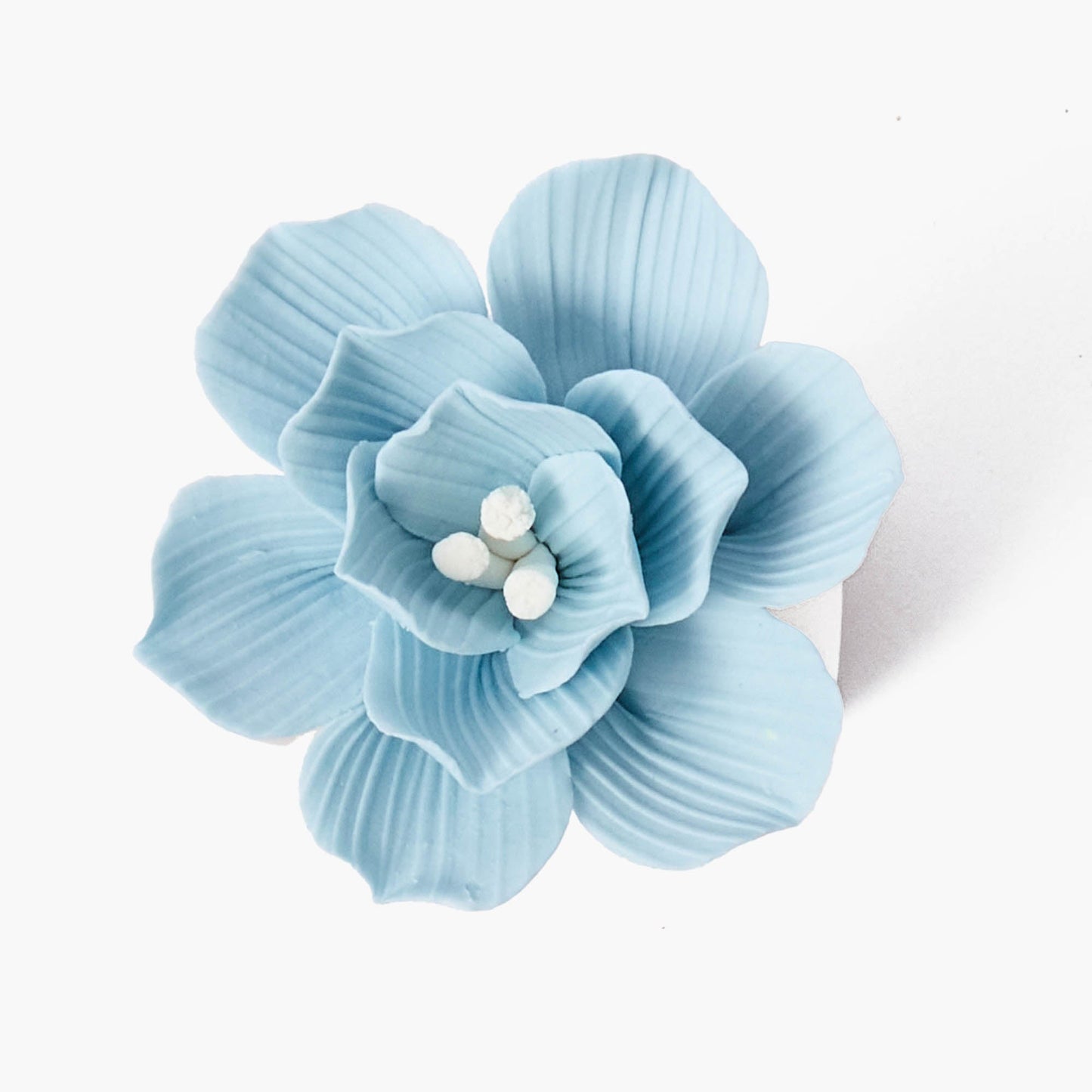 Ronds de serviette Fiore bleu doux (lot de 4)