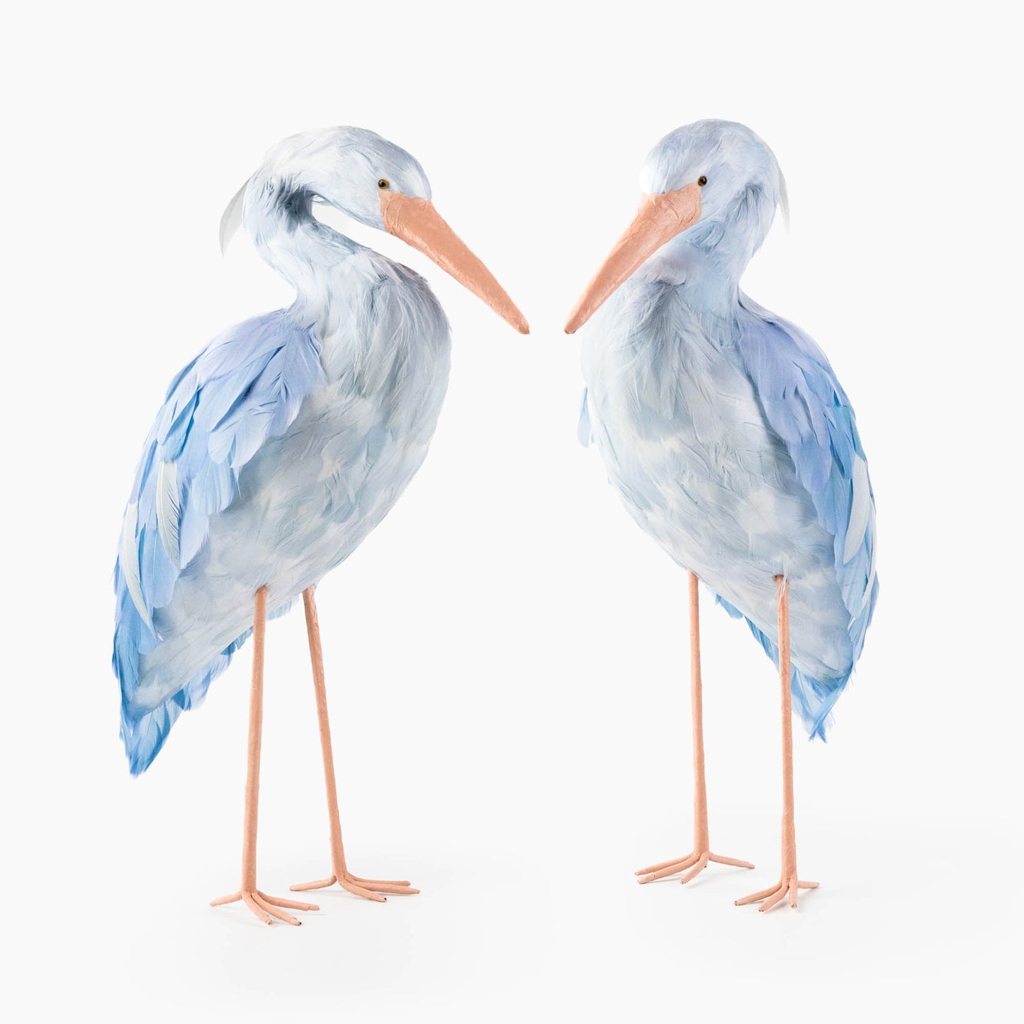 Cigogne Saskia bleue (couple) - 44 cm