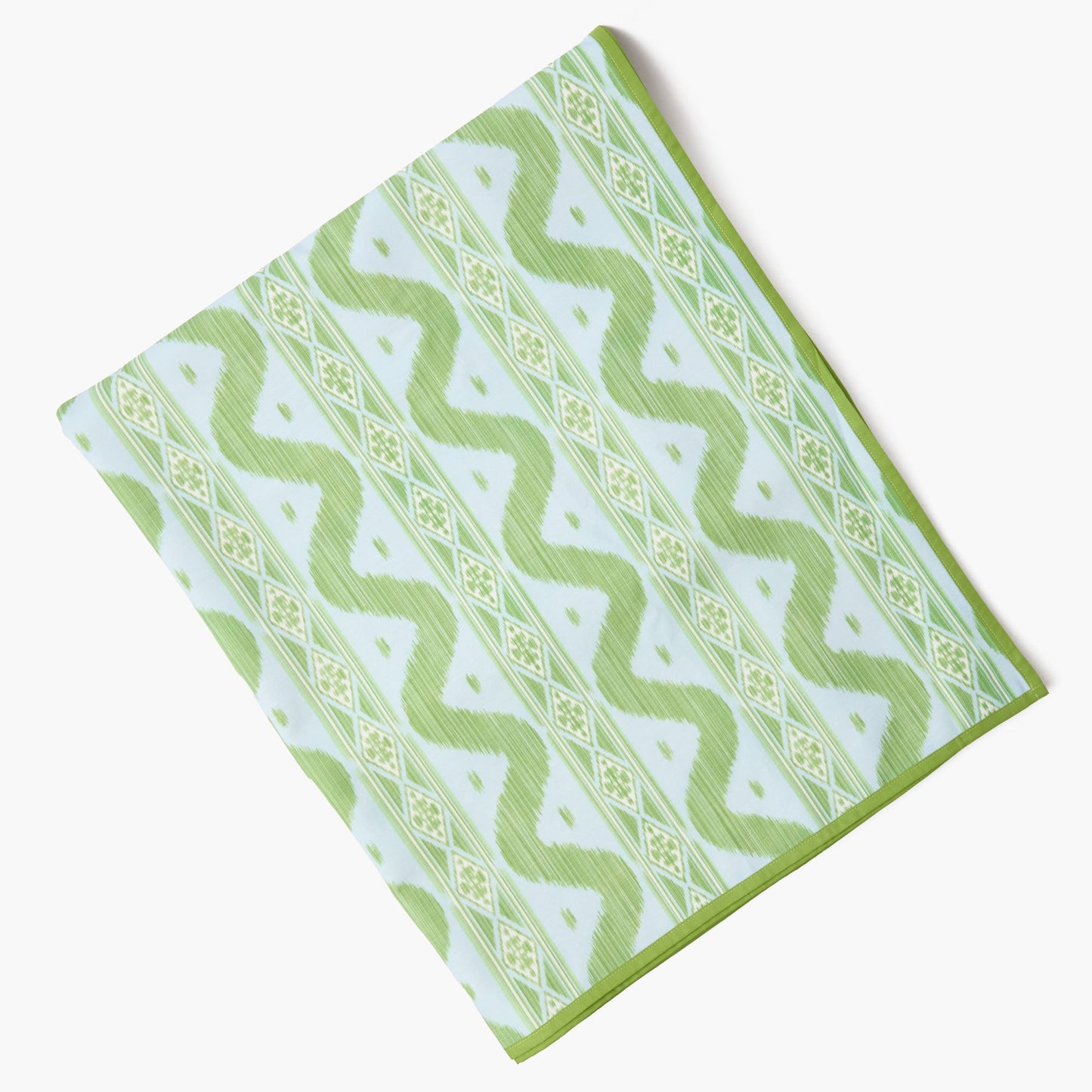 Nappe Ikat Bleue et Verte