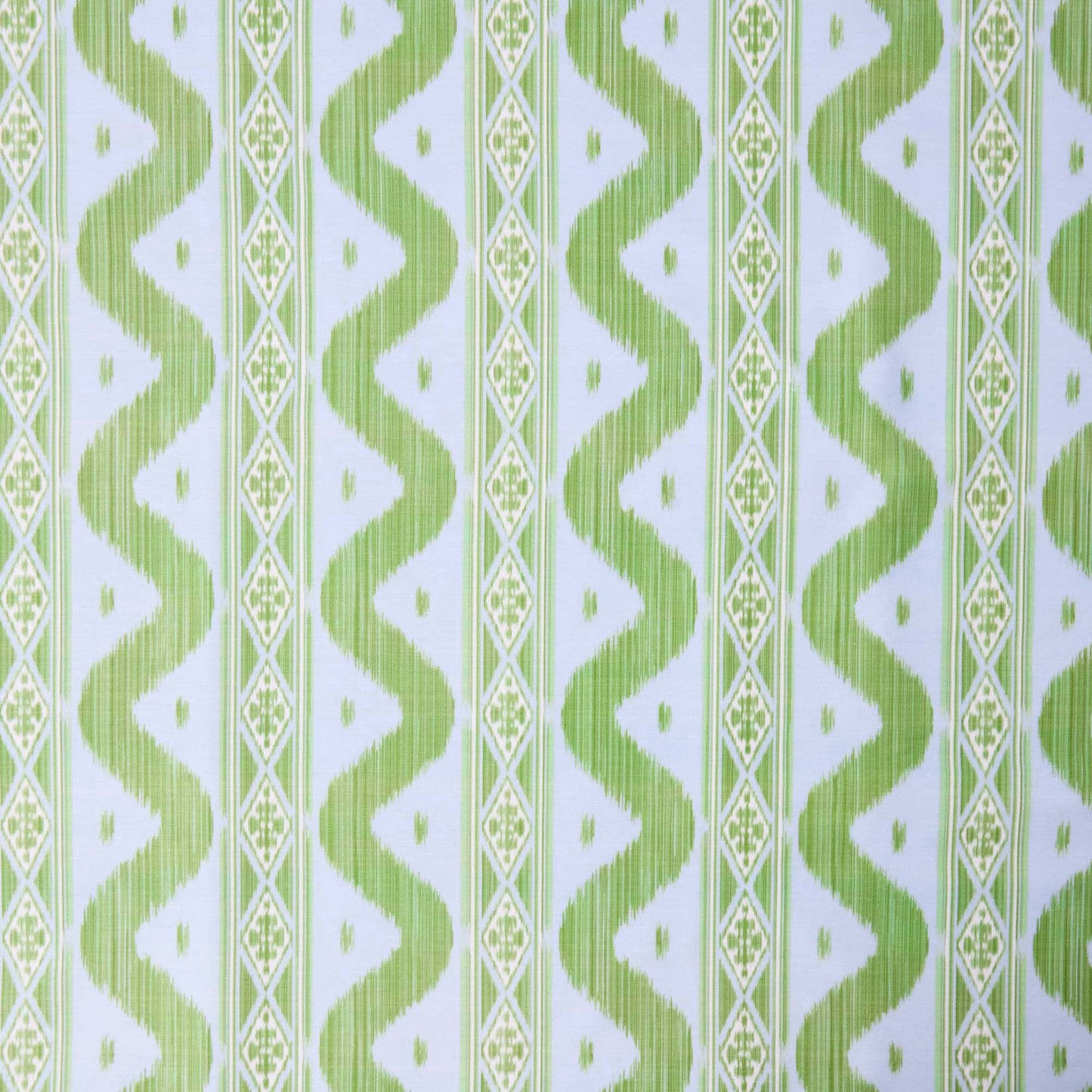 Nappe Ikat Bleue et Verte