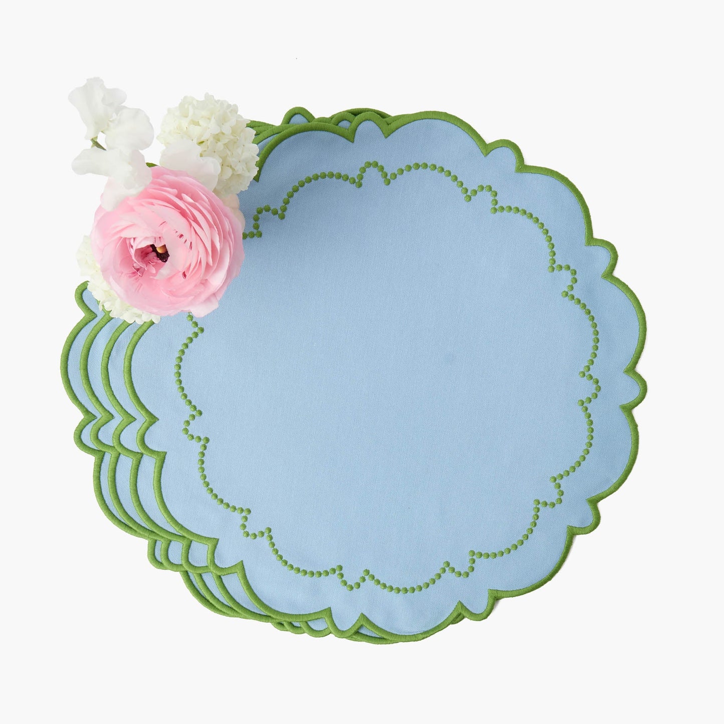 Sets de table bleus et verts Mariana (lot de 4)