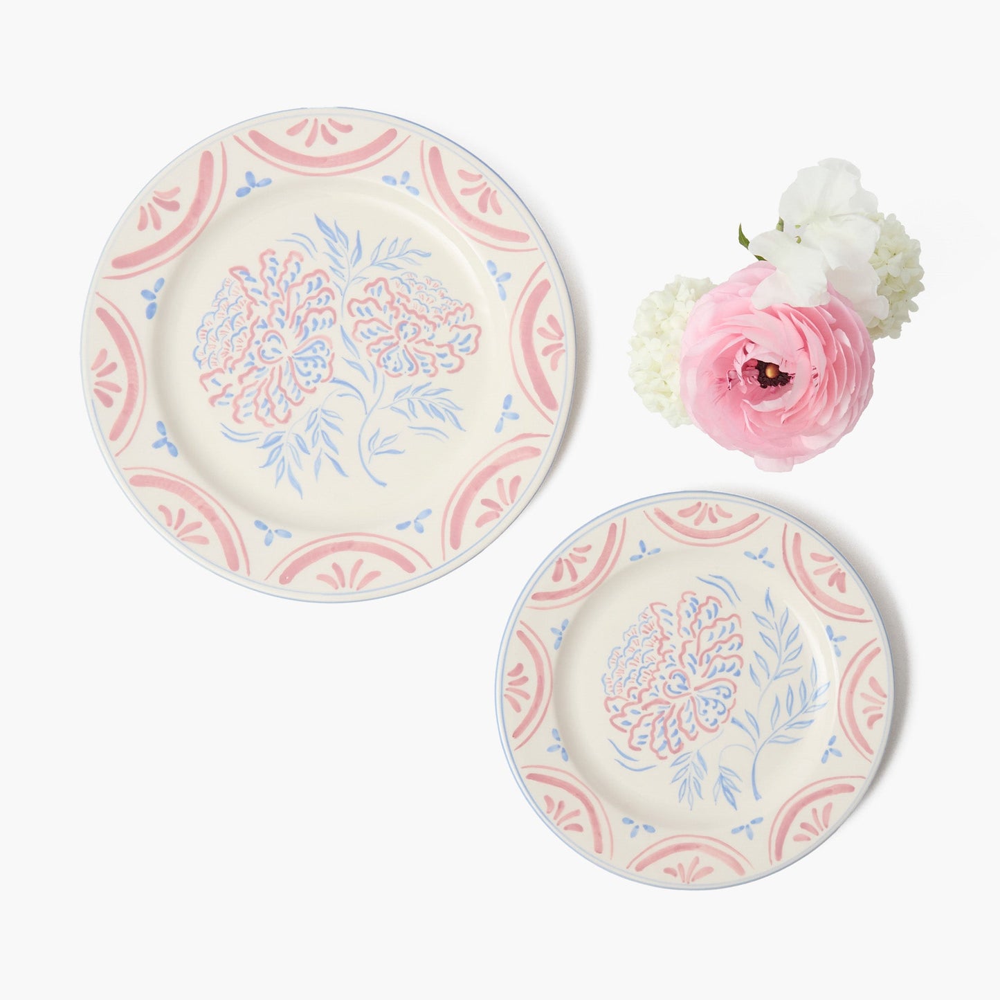Assiettes à dessert florales Eliza (lot de 4)