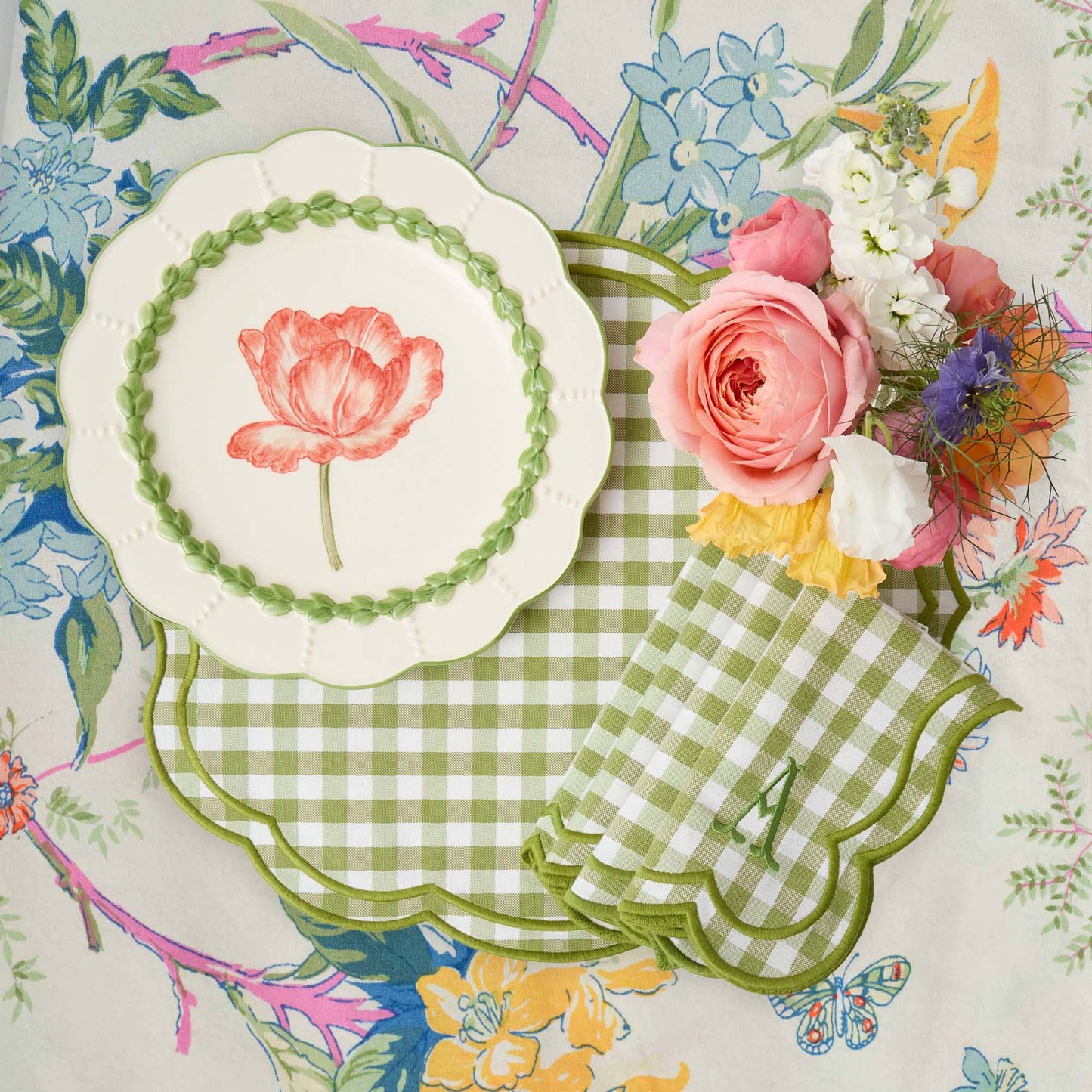 Sets de table Eloise Green Gingham (lot de 4)