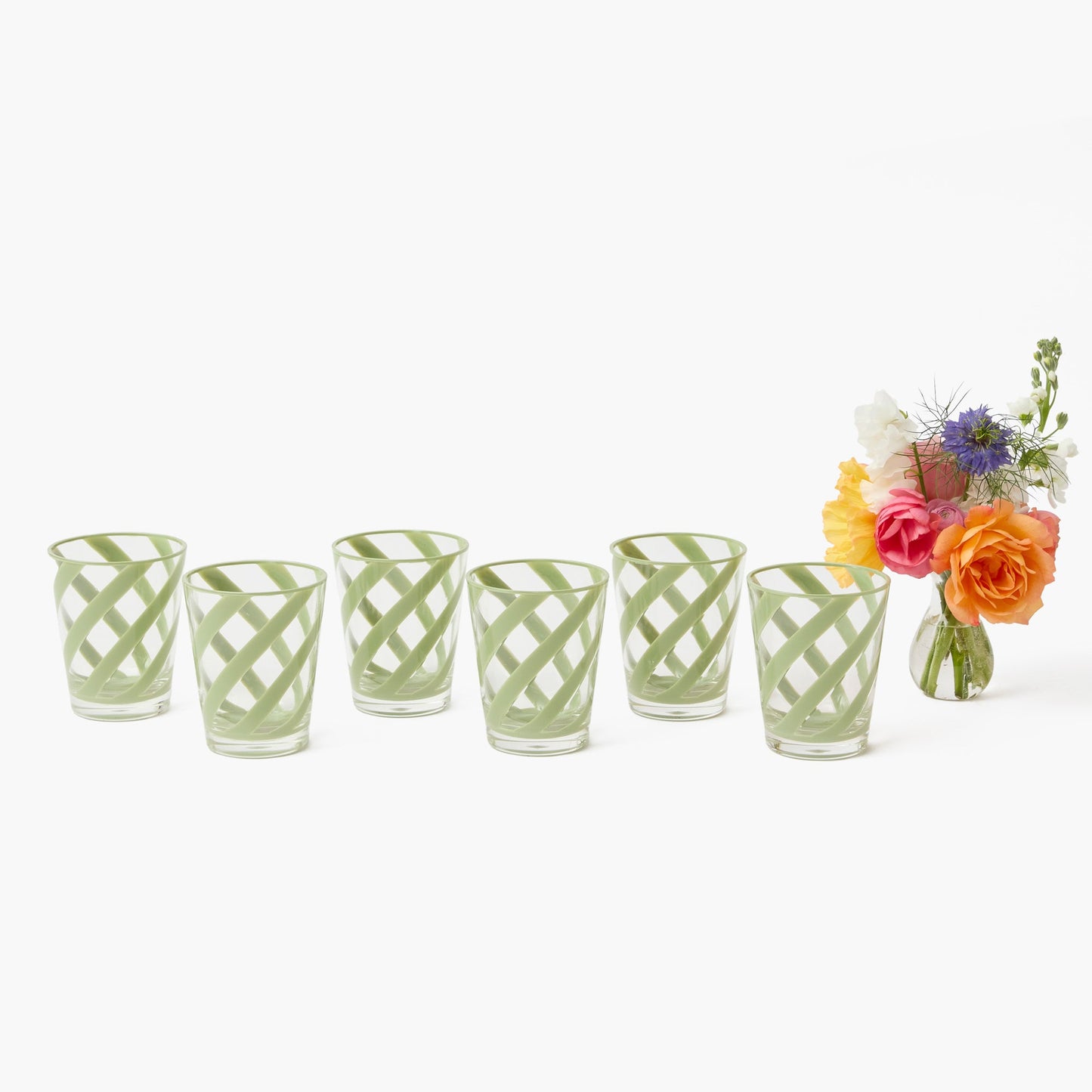 Verres d'extérieur Green Swirl (lot de 6)