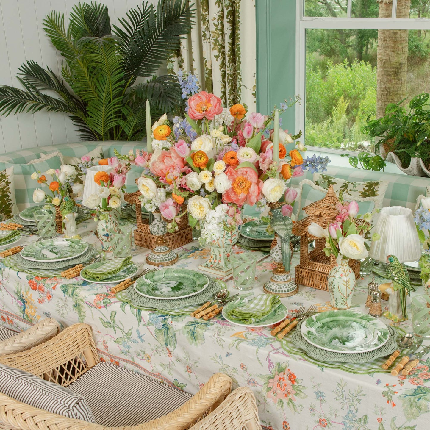 Assiettes à entrée marbrées Julia Green (lot de 4)