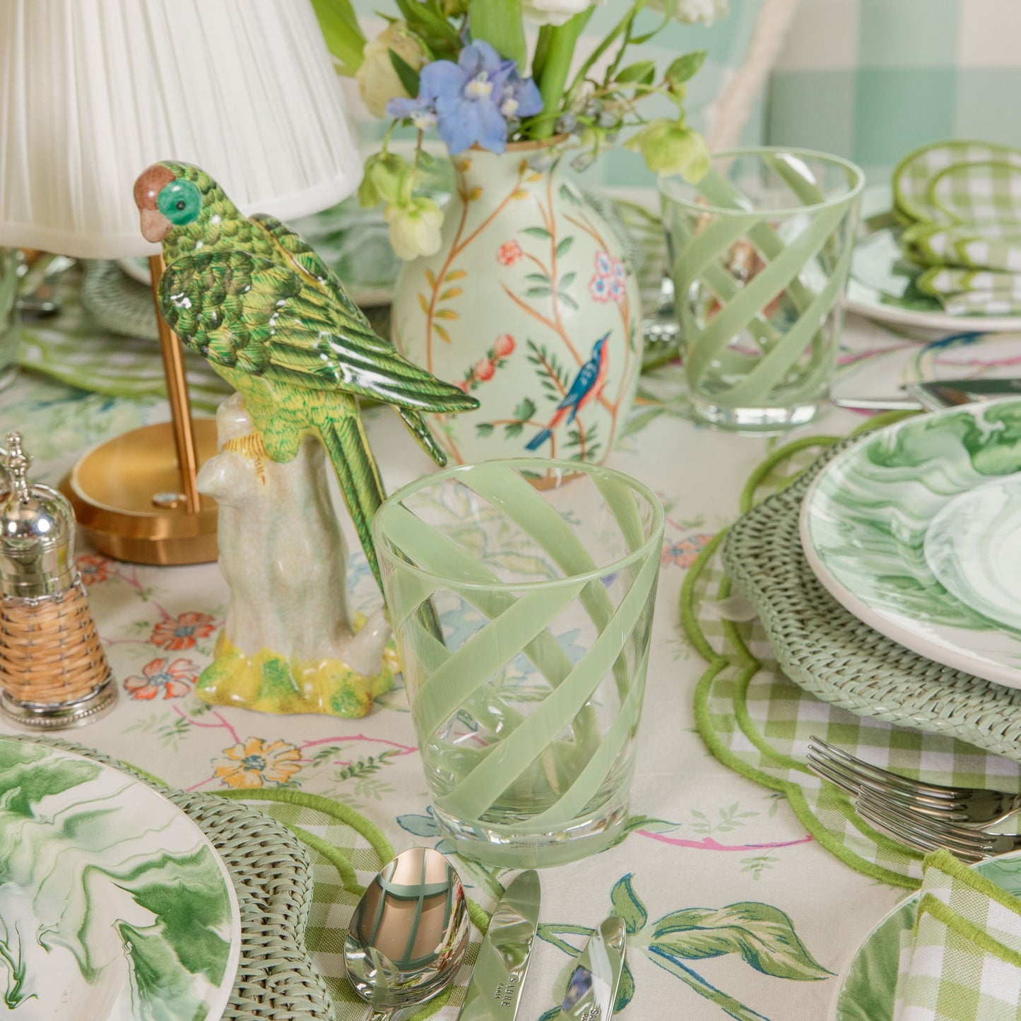 Verres d'extérieur Green Swirl (lot de 6)