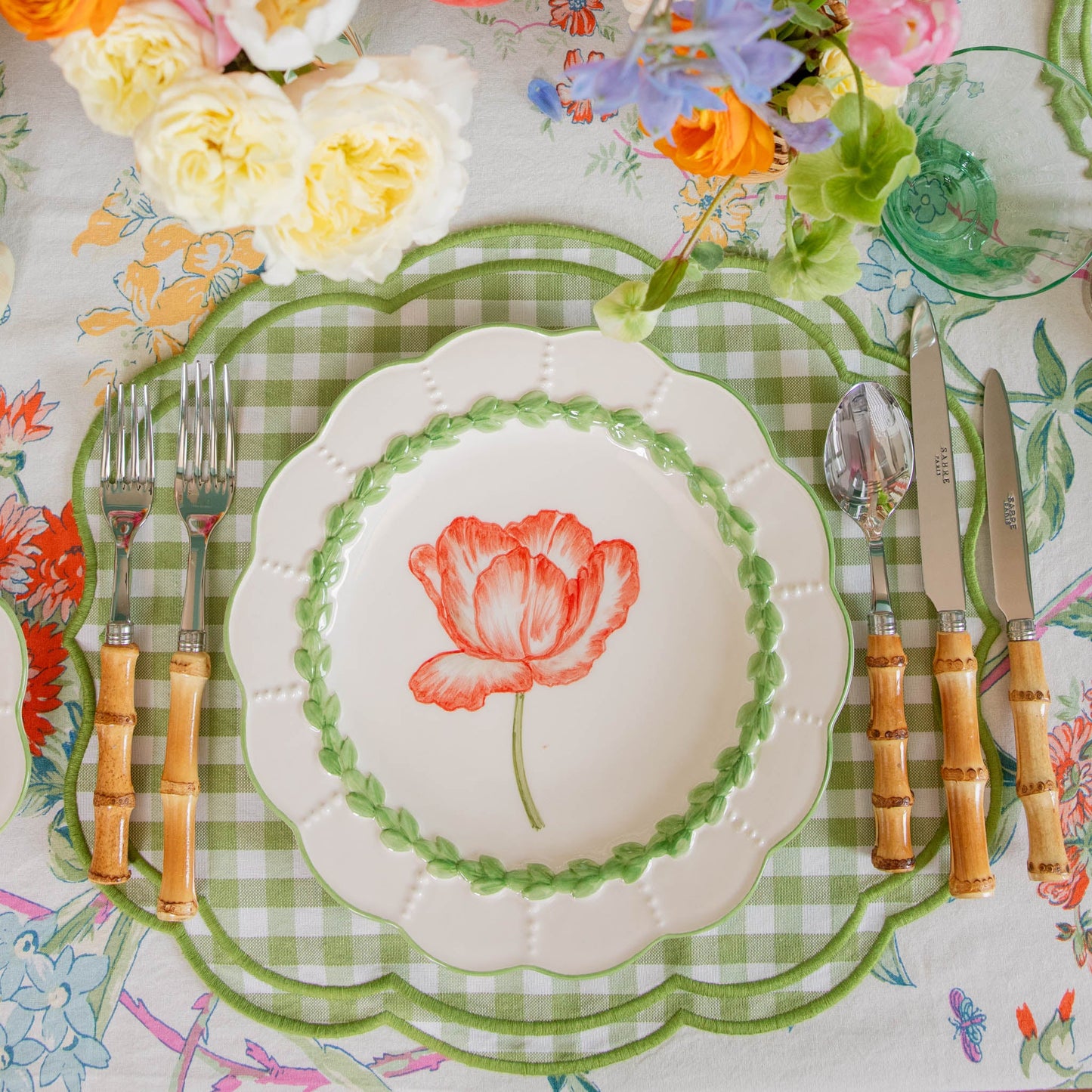 Sets de table Eloise Green Gingham (lot de 4)