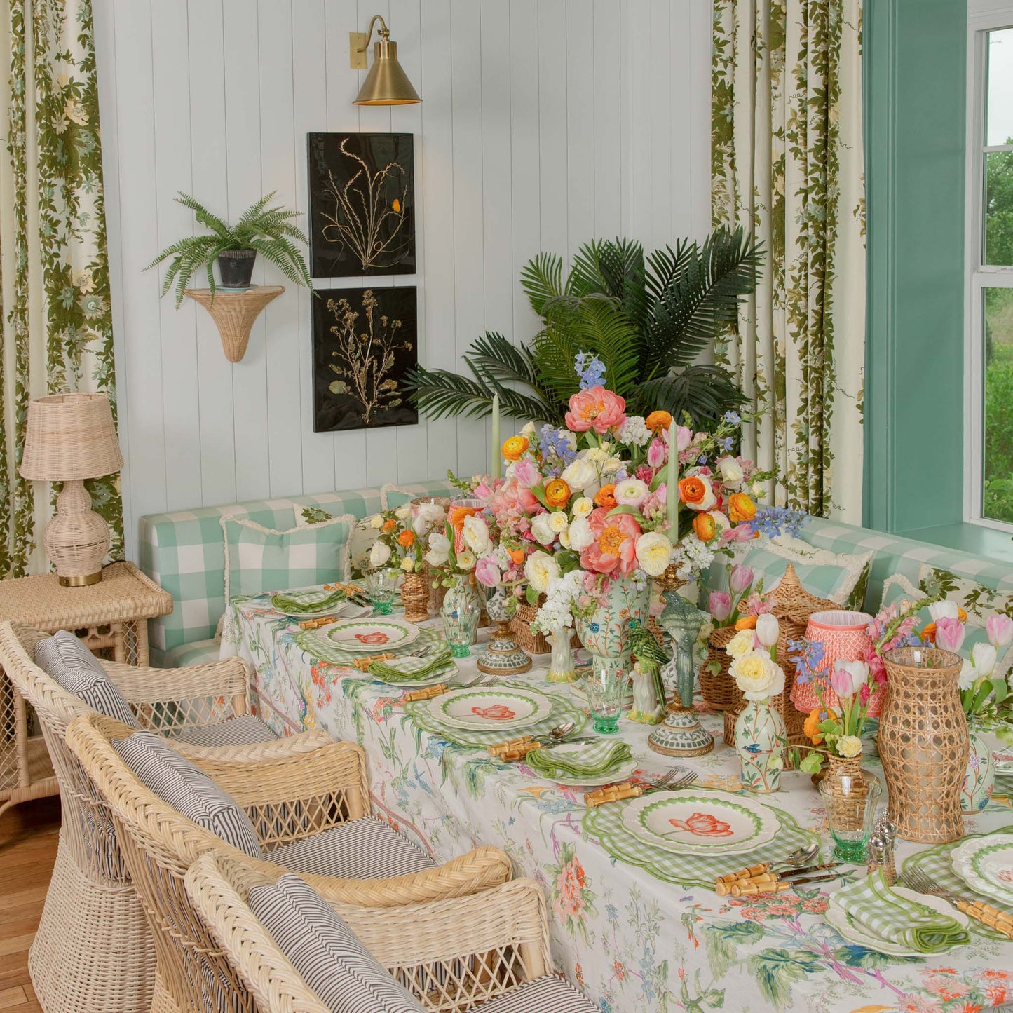 Sets de table Eloise Green Gingham (lot de 4)