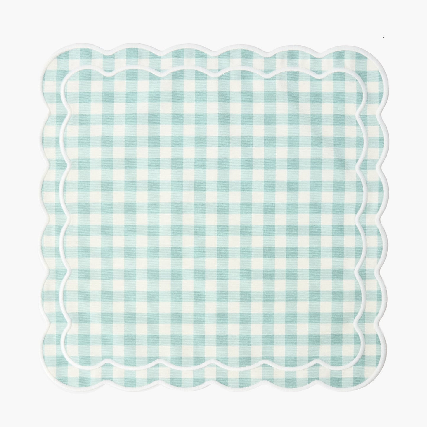 Serviettes Serena bleu canard à carreaux vichy (lot de 4)