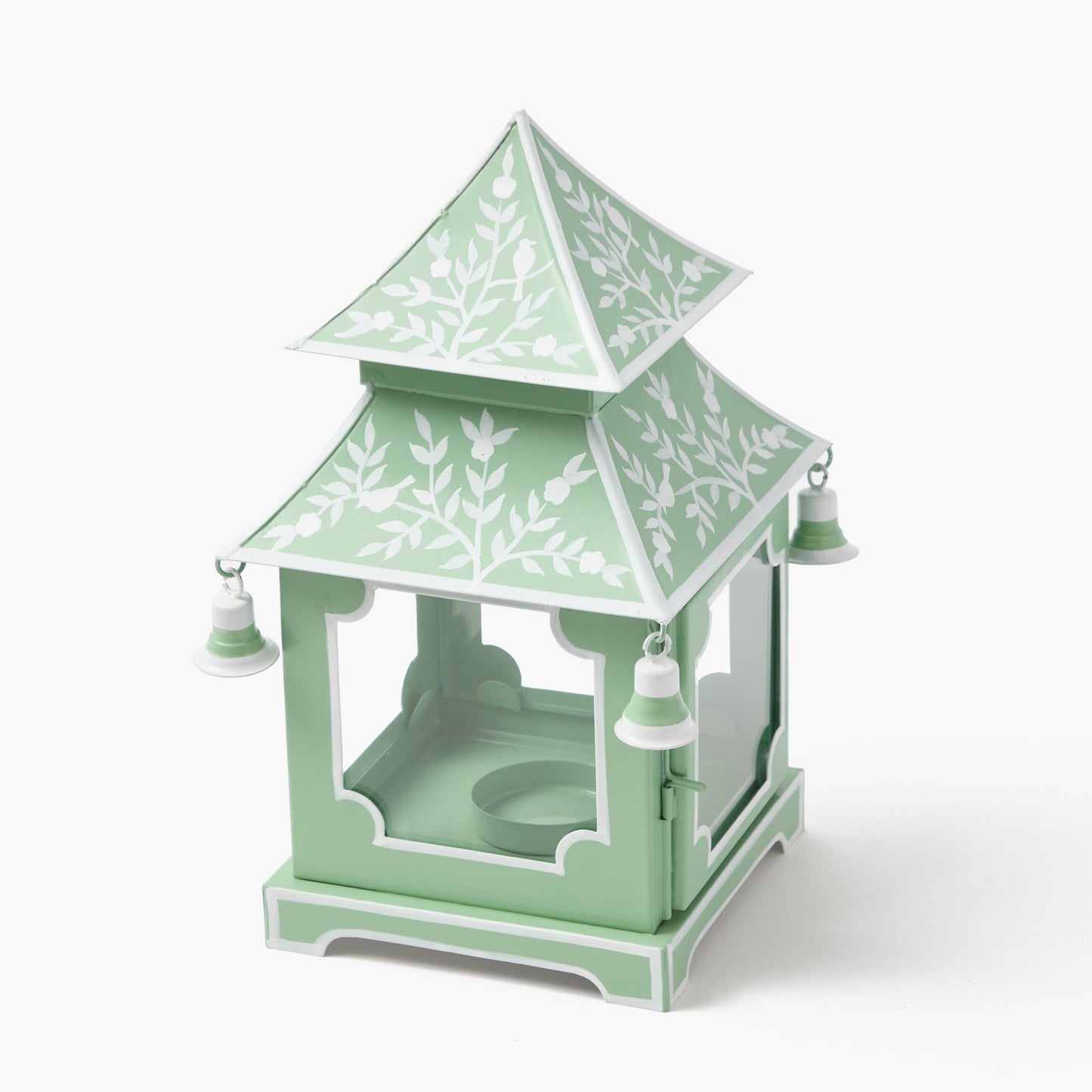 Mini lanternes pagodes chinoises vert tendre (paire)