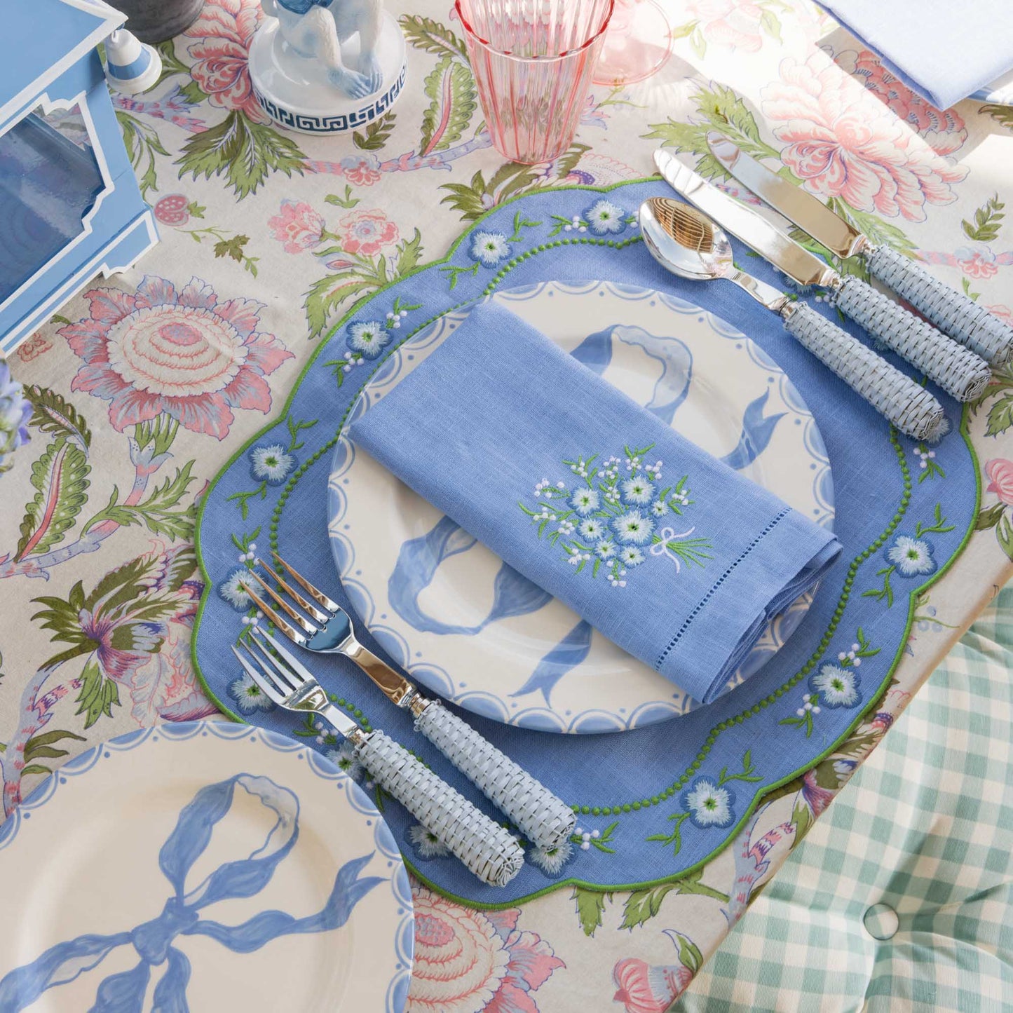Assiette de démarrage Marilyn Blue Bow