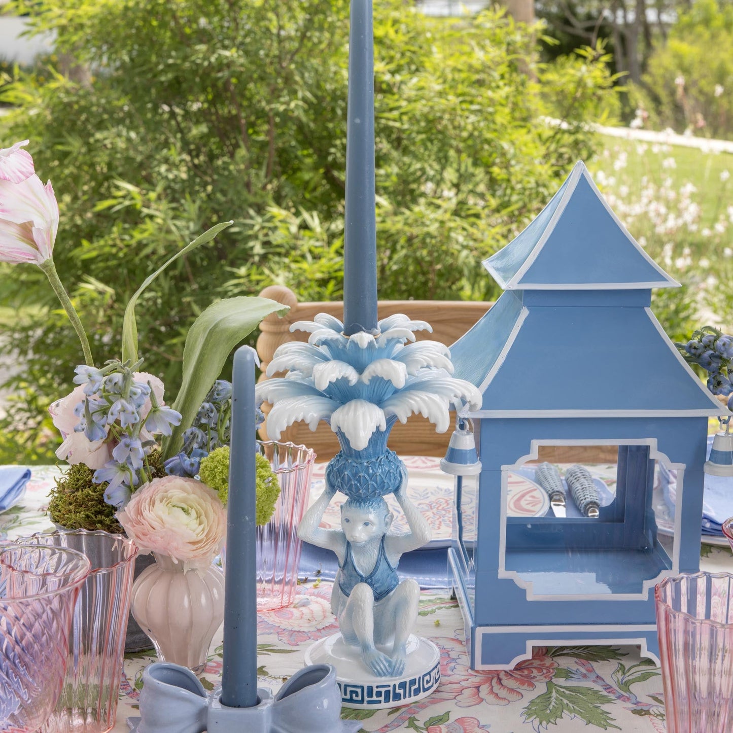 Bougeoirs Blue Monkey (paire)
