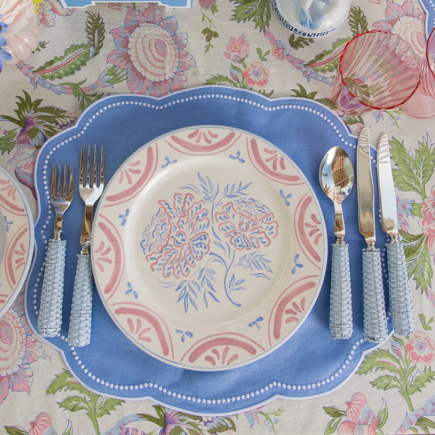Assiettes à dîner florales Eliza (lot de 4)