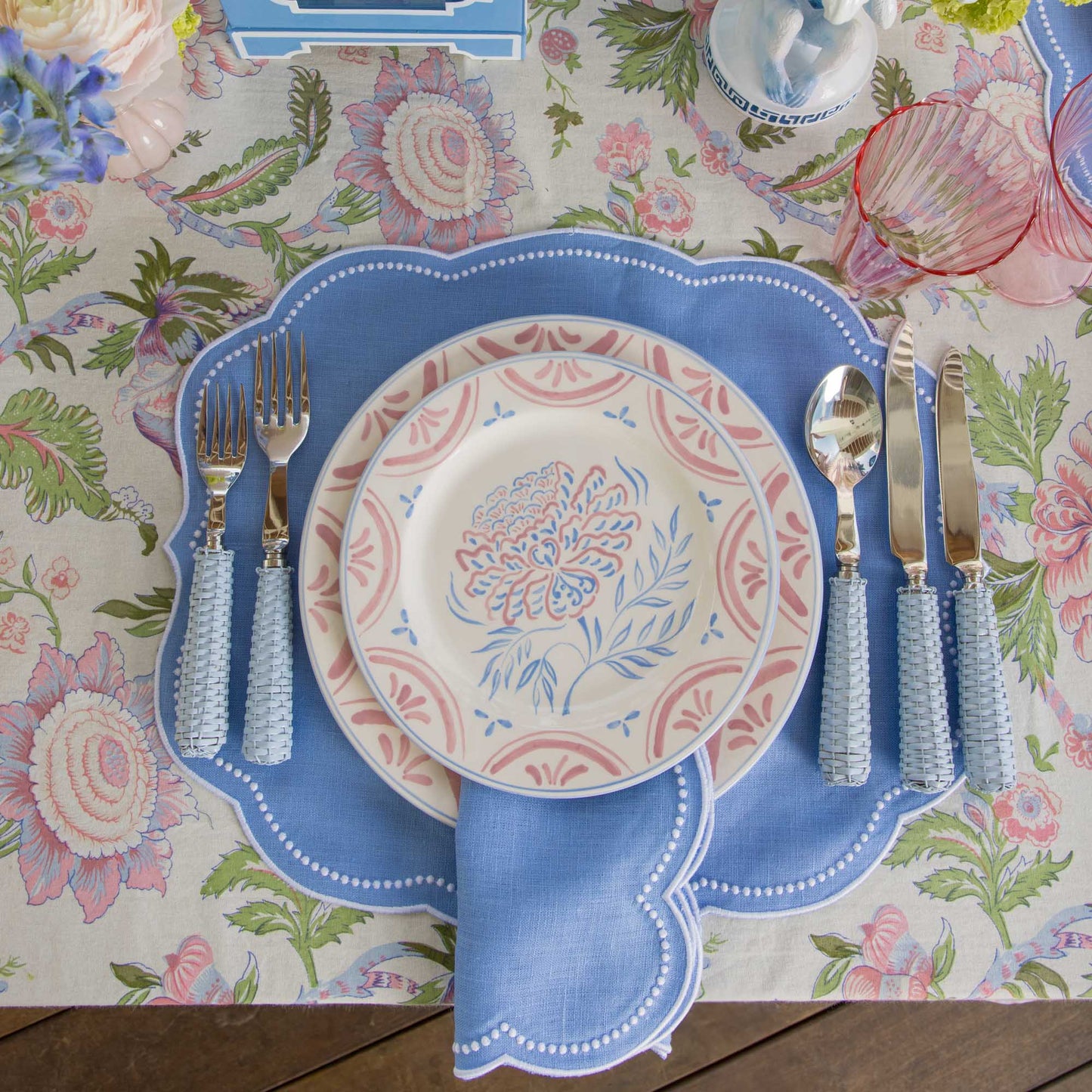 Assiettes à dîner et à entrée Eliza Floral (lot de 8)