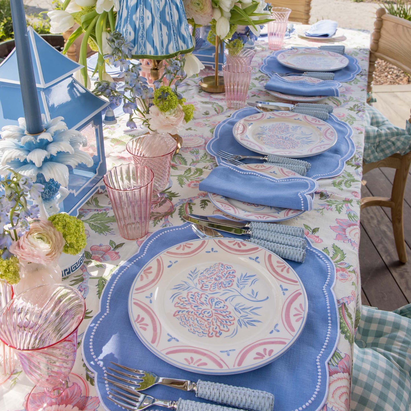 Assiettes à dîner et à entrée Eliza Floral (lot de 8)