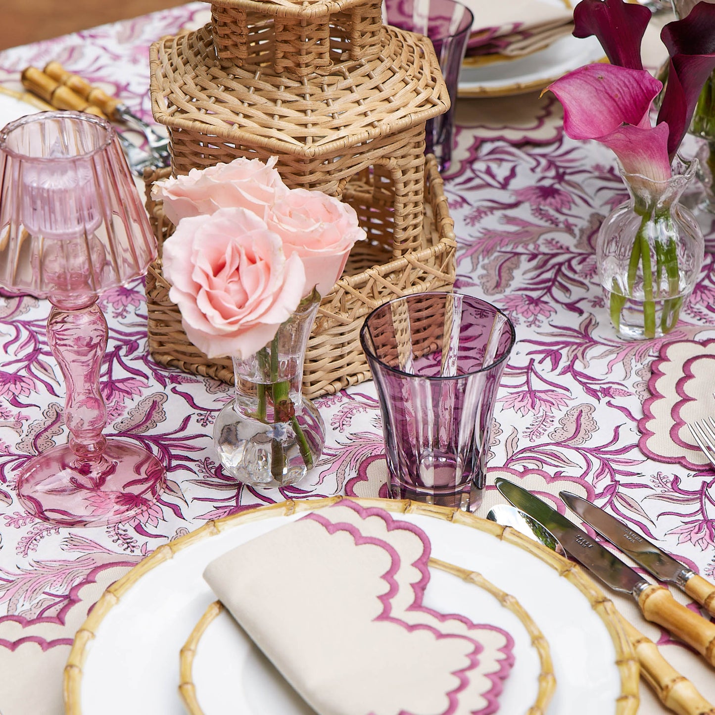 Verres Positano violets (lot de 4)