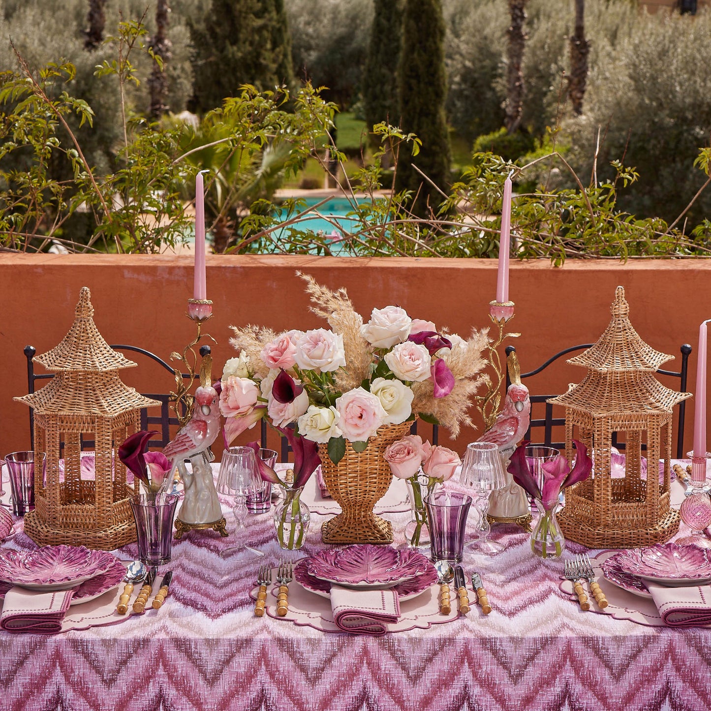 Verres Positano violets (lot de 4)