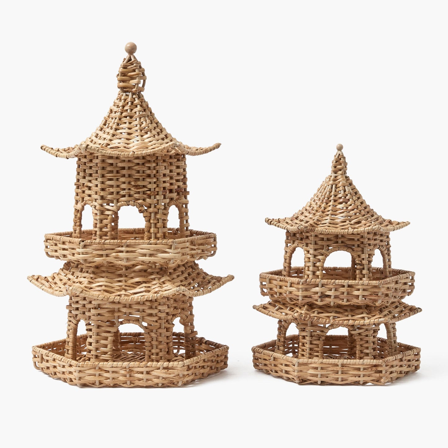 Lanterne pagode en rotin Thea - 30 cm