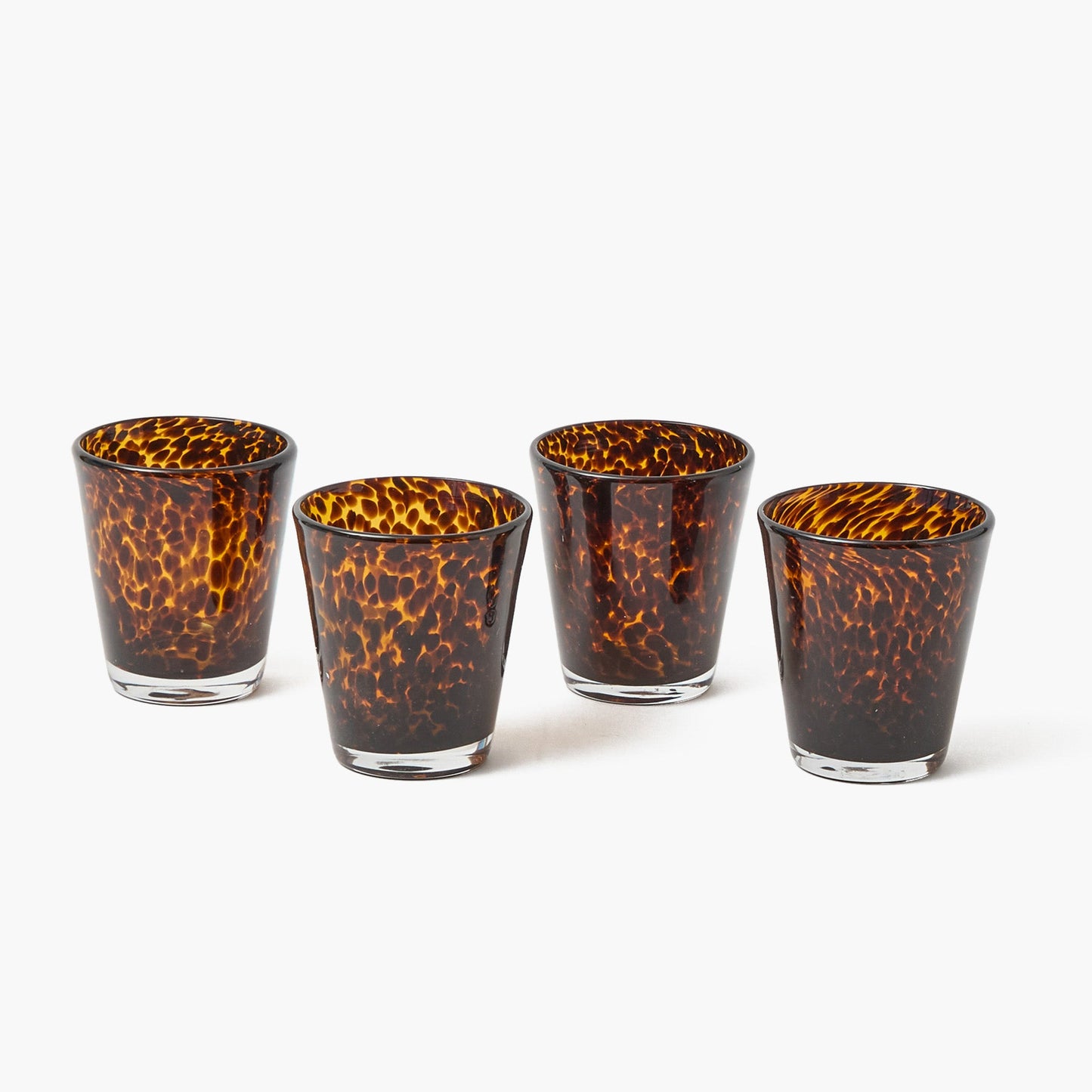 Verres en écaille de tortue (lot de 4)