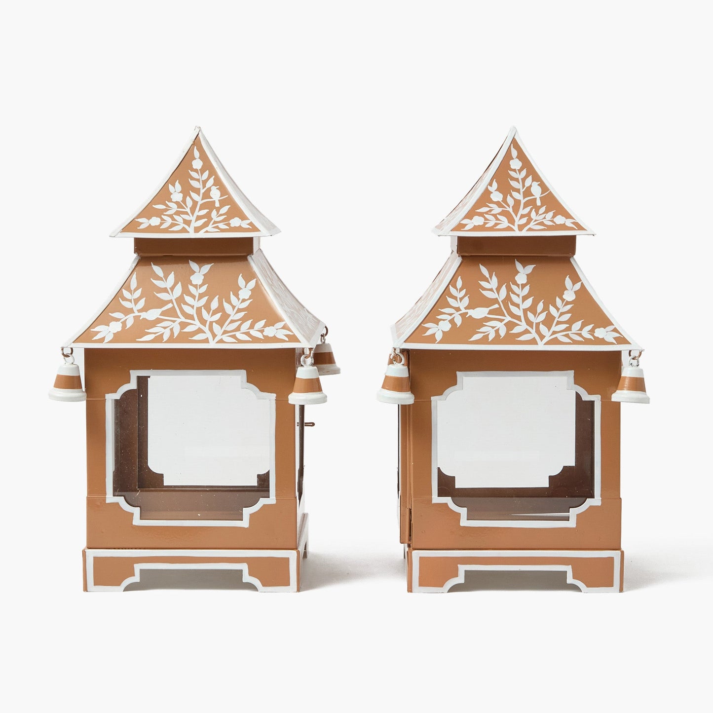 Lanterne pagode chinoise caramel
