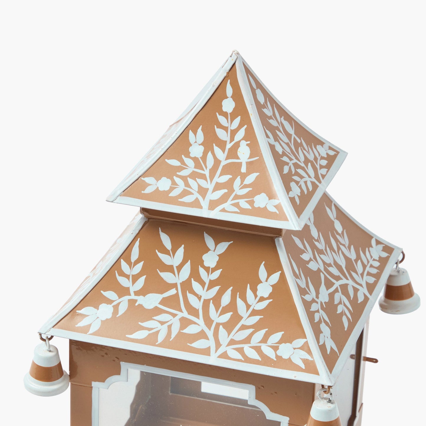 Lanterne pagode chinoise caramel