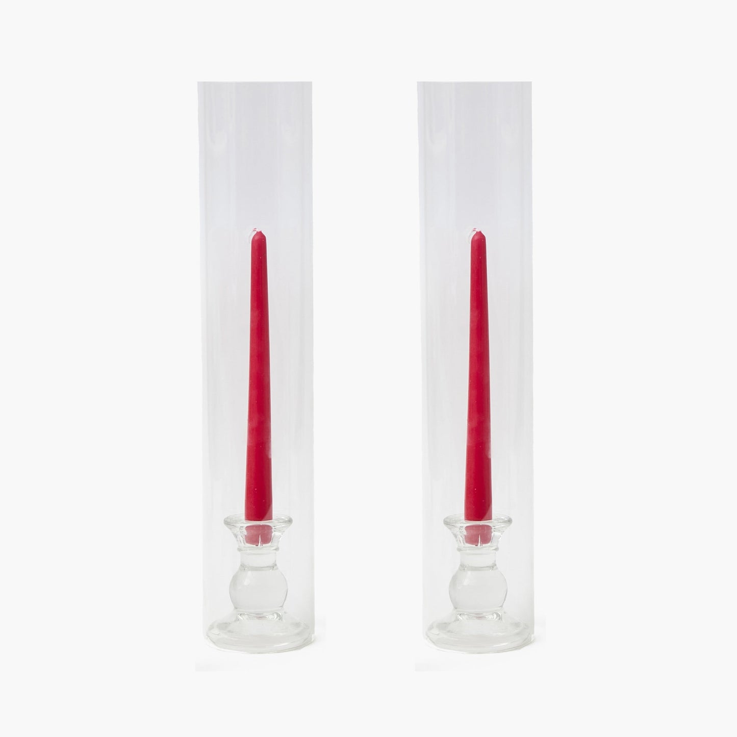 Grand bougeoir en verre Claudia (paire)