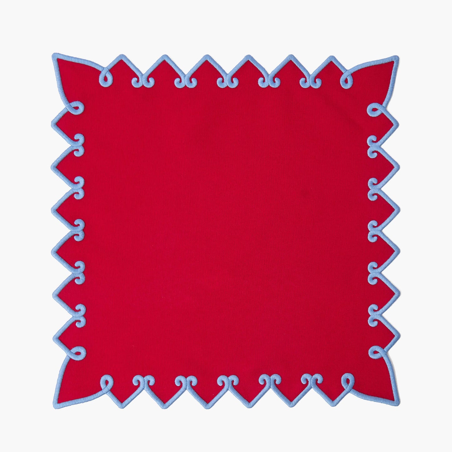 Sets de table et serviettes Angelina rouges et bleus (lot de 4)