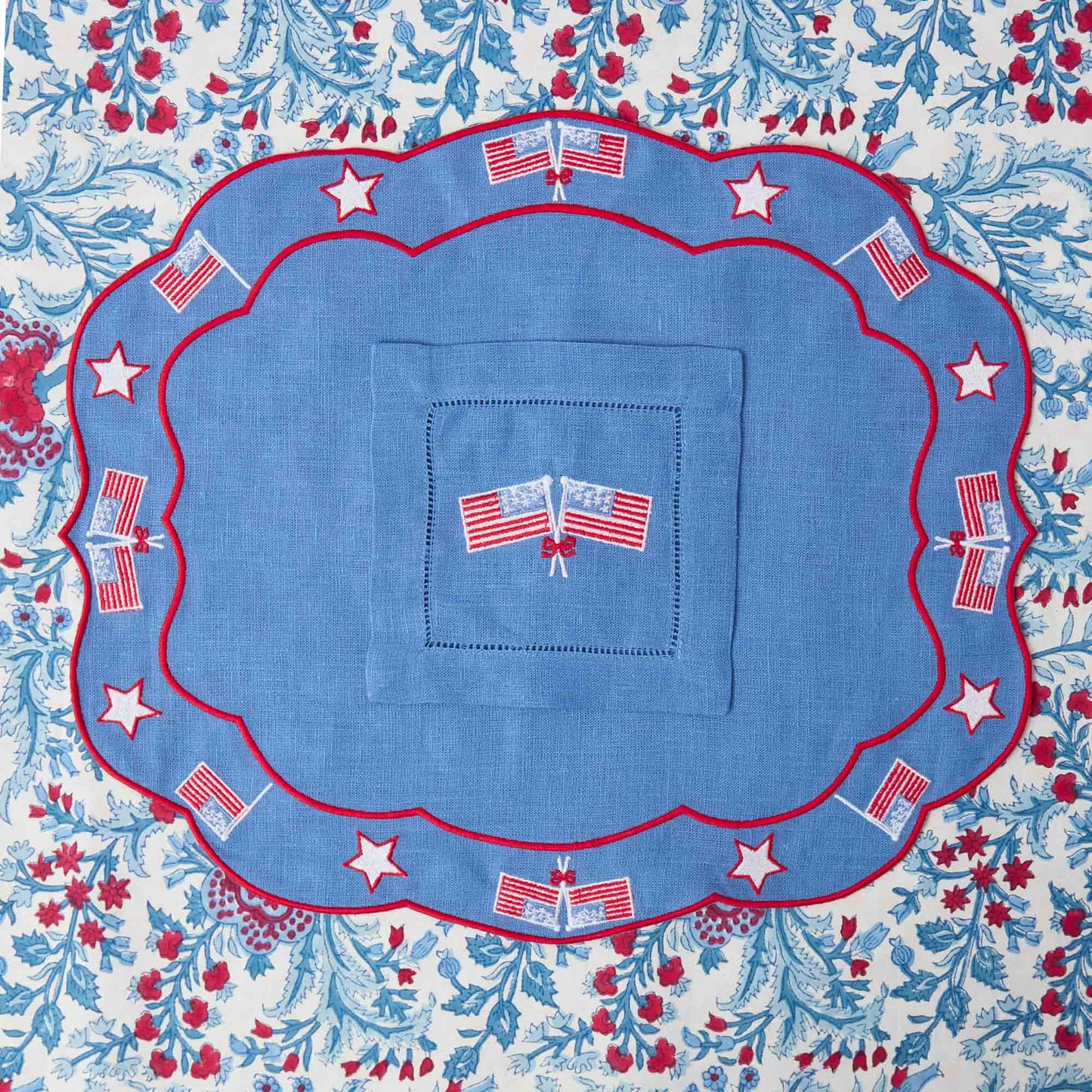 Serviettes à cocktail du 4 juillet (lot de 4)