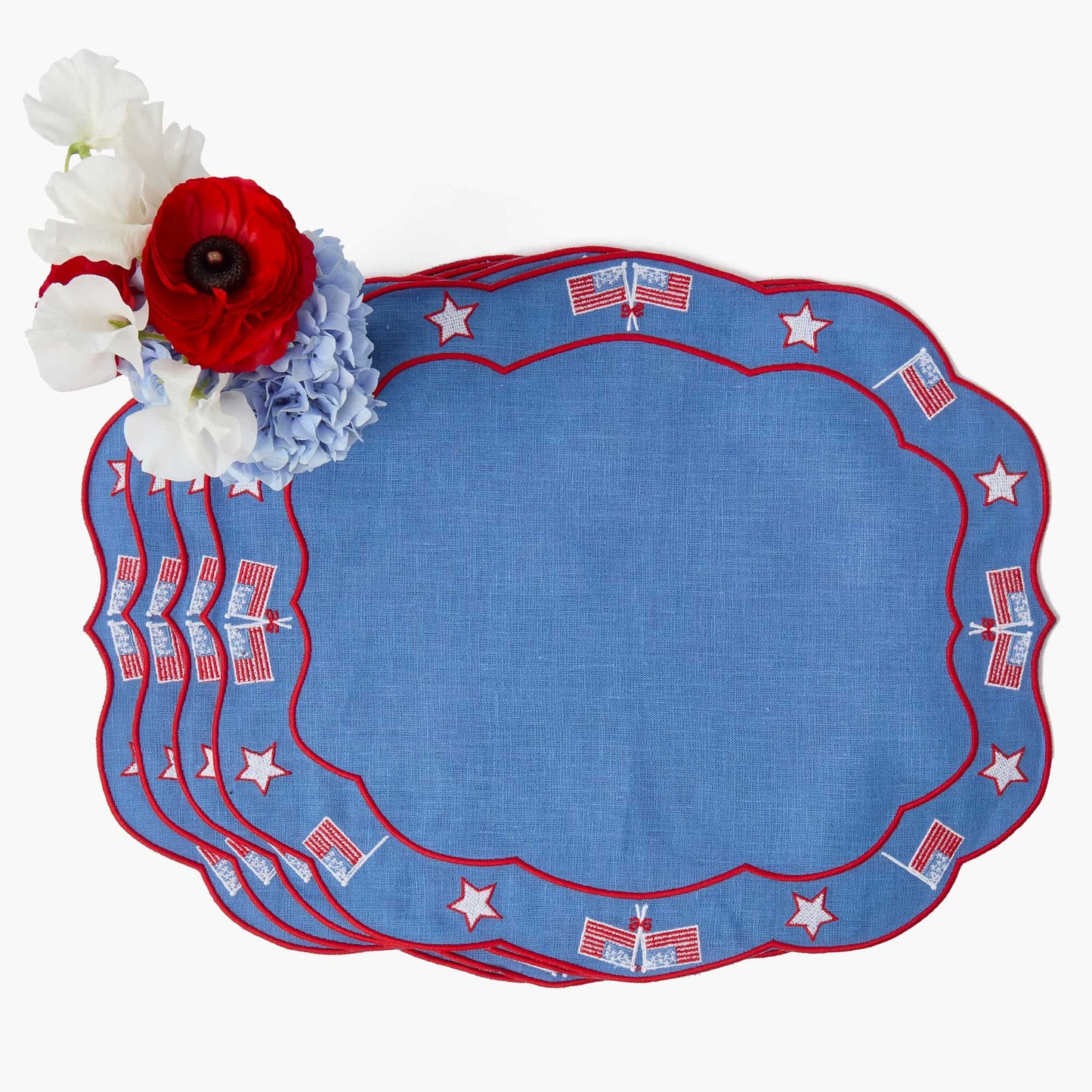 Sets de table et serviettes du 4 juillet (lot de 4)