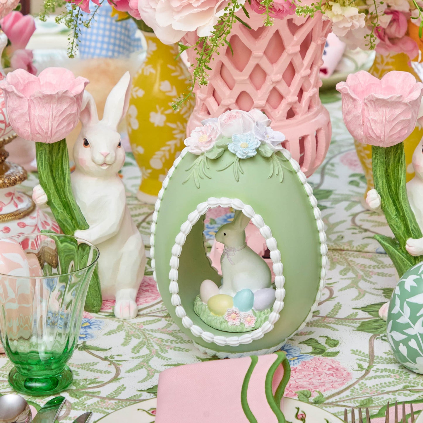 Lapin pastel dans un œuf (lot de 3)