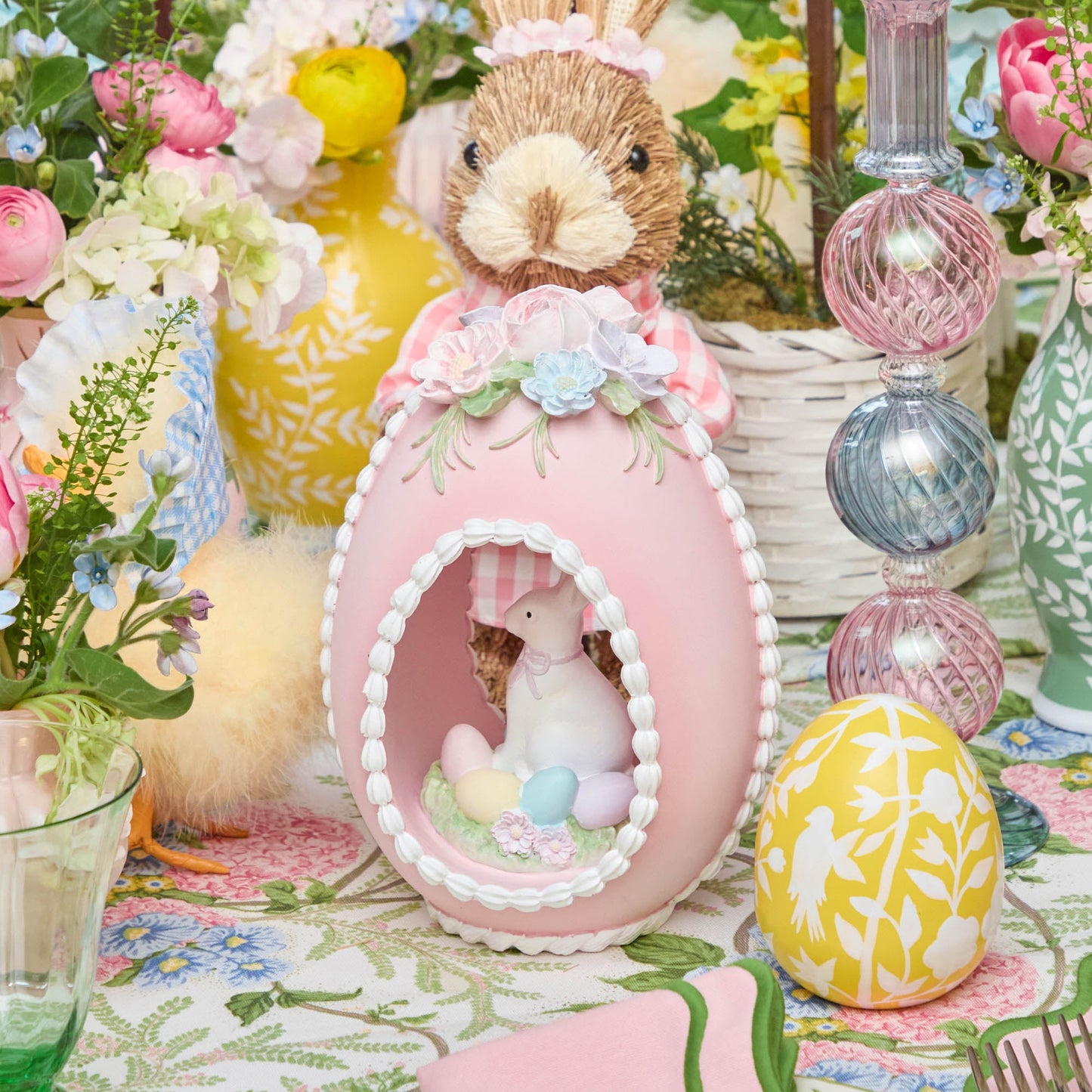 Lapin pastel dans un œuf (lot de 3)