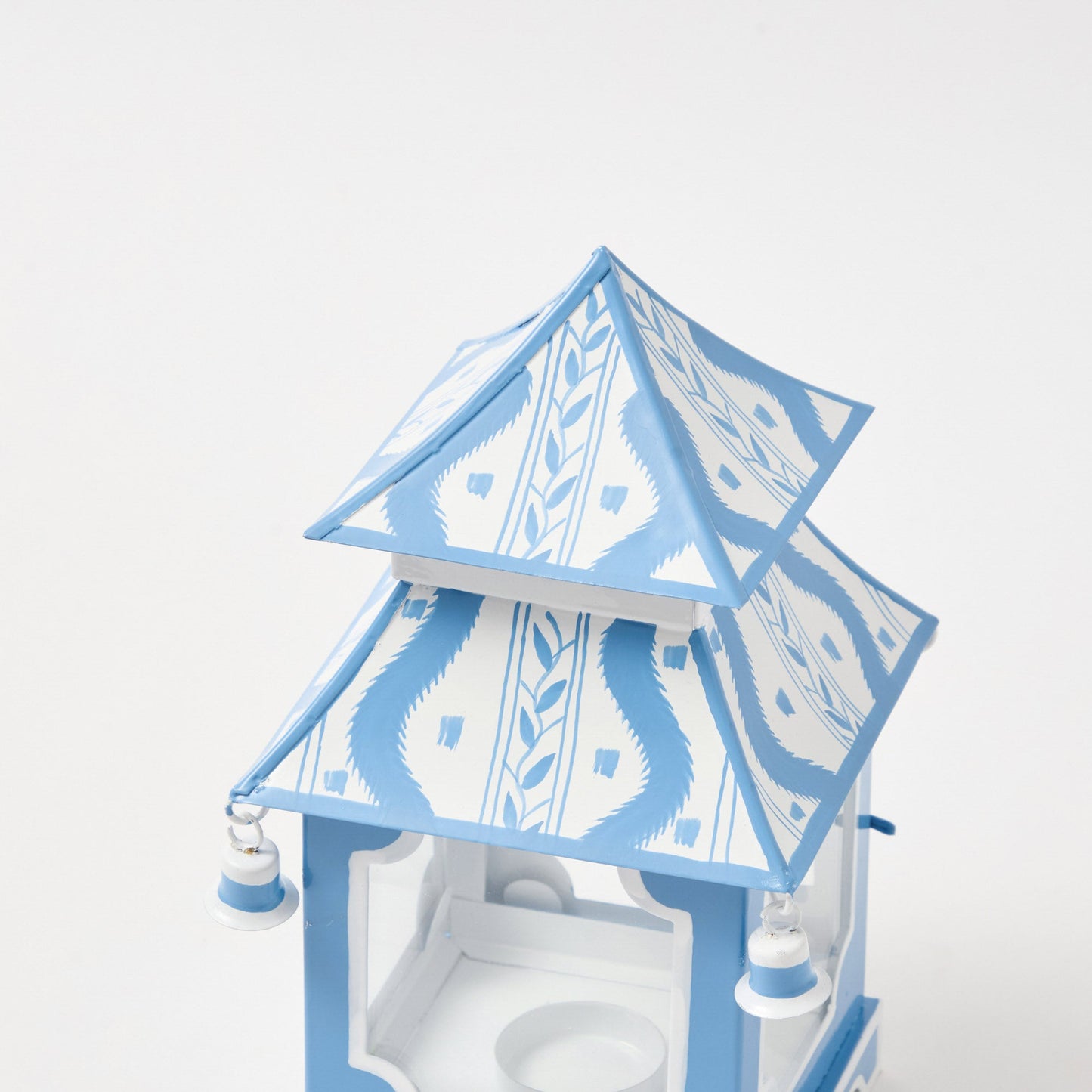 Lanterne pagode Ikat bleue