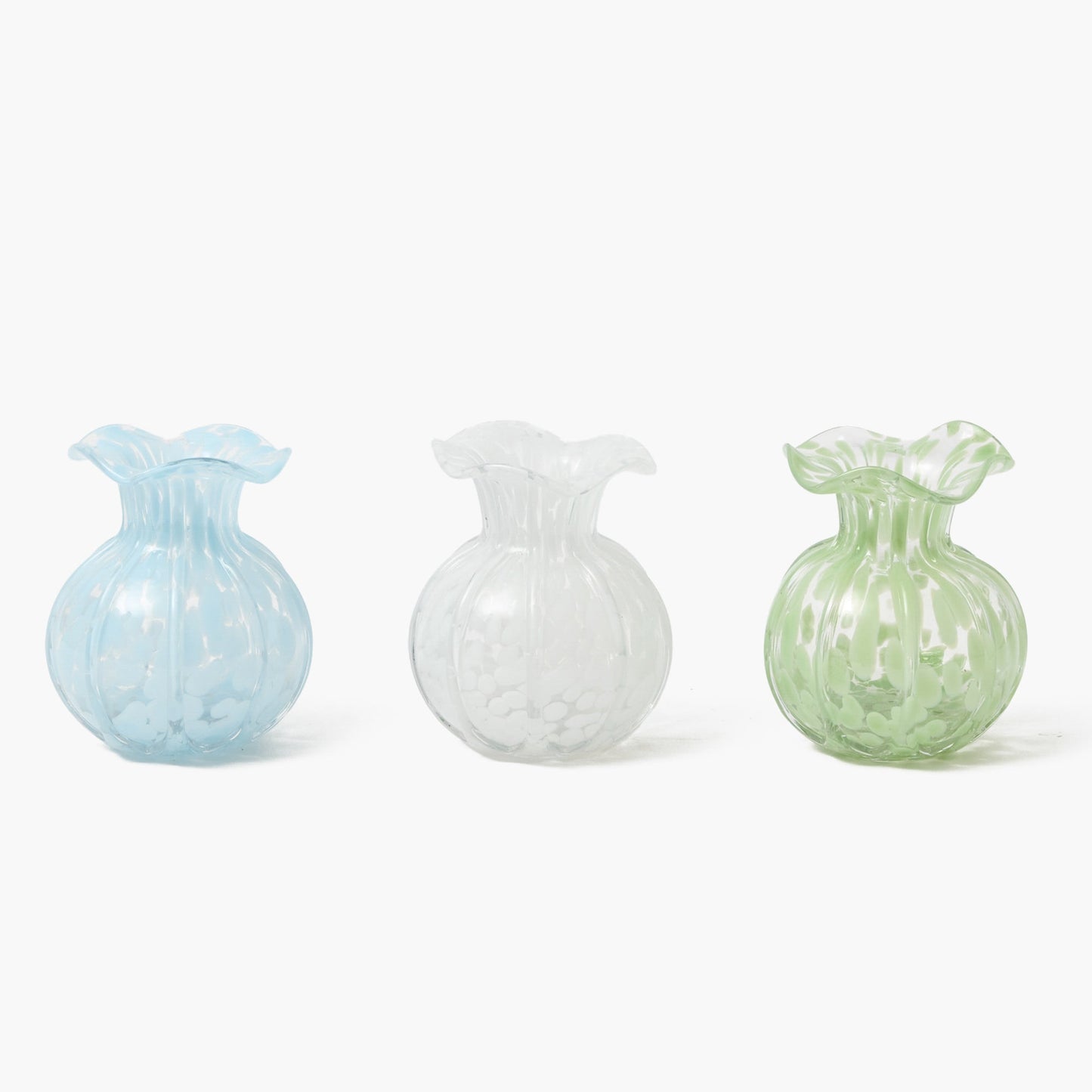 Vases en verre tacheté (lot de 3)