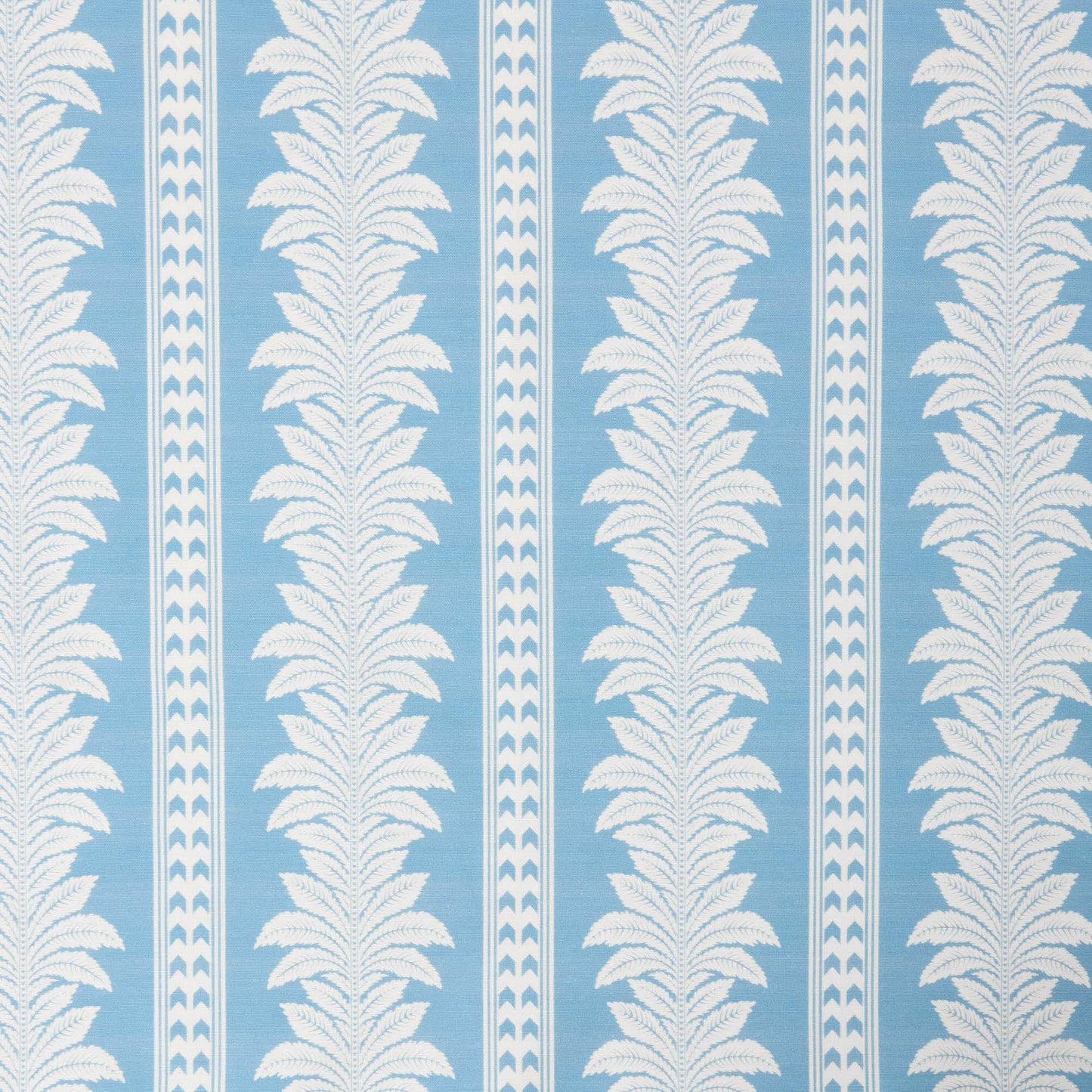 Nappe à rayures bleues à motif fougère