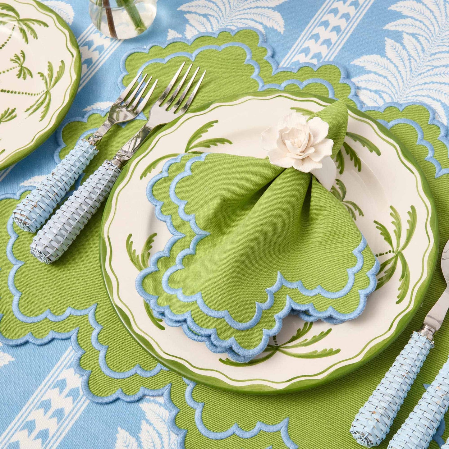 Sets de table Scarlett verts et bleus (lot de 4)