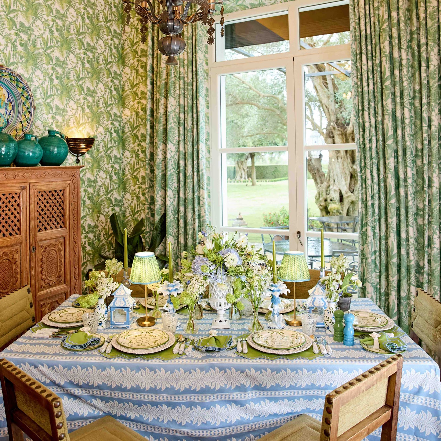 Assiettes à dîner et à entrée Palmera (lot de 8)