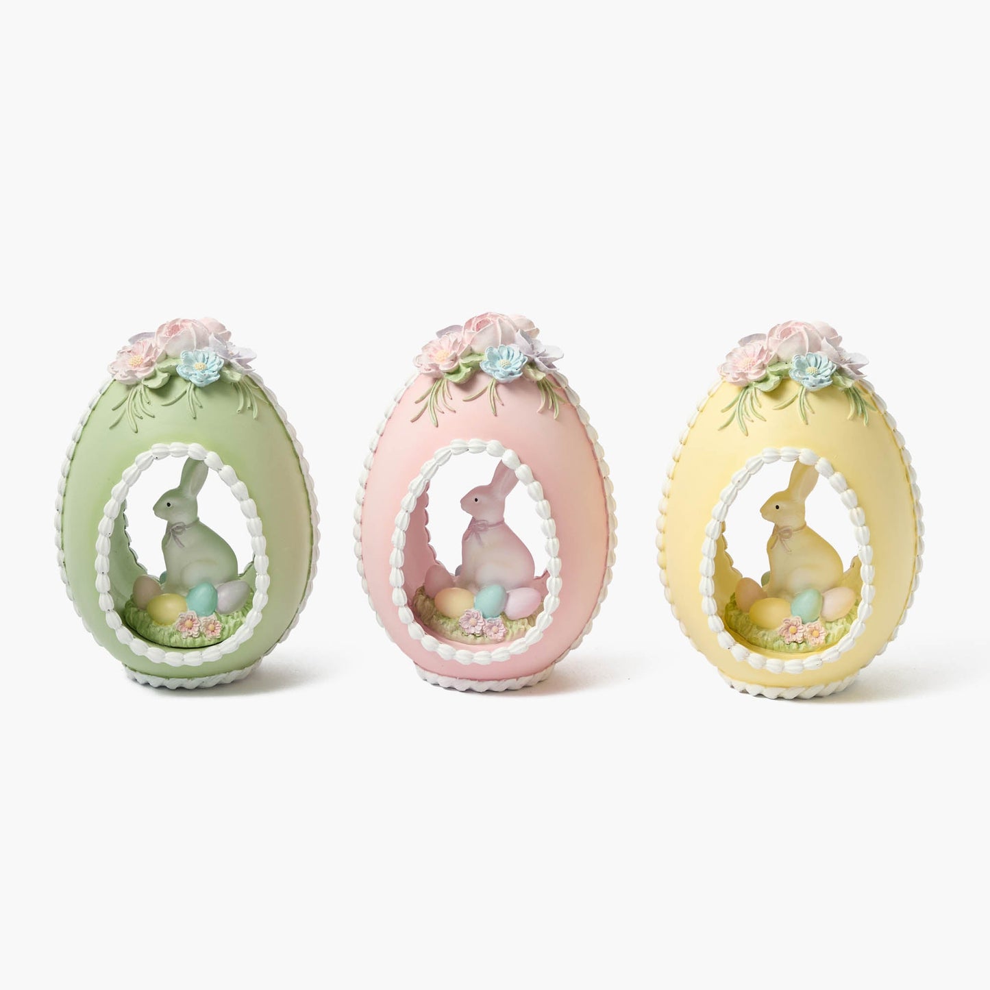Lapin pastel dans un œuf (lot de 3)