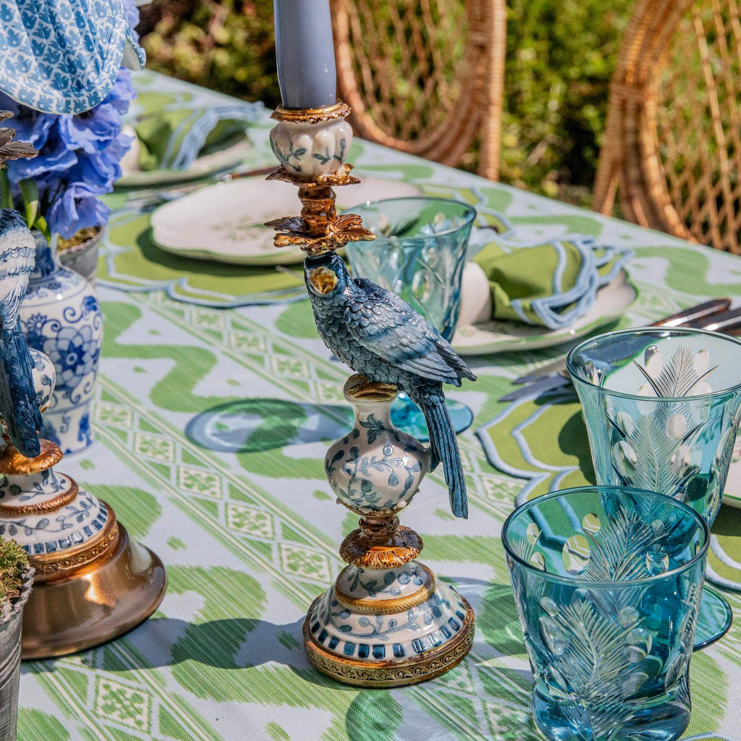 Verres à vin Blue Palm (lot de 4)