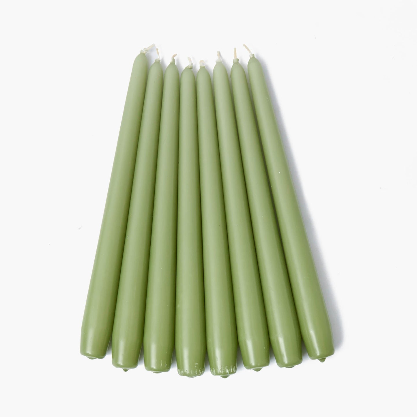 Bougies vertes printanières (lot de 8)