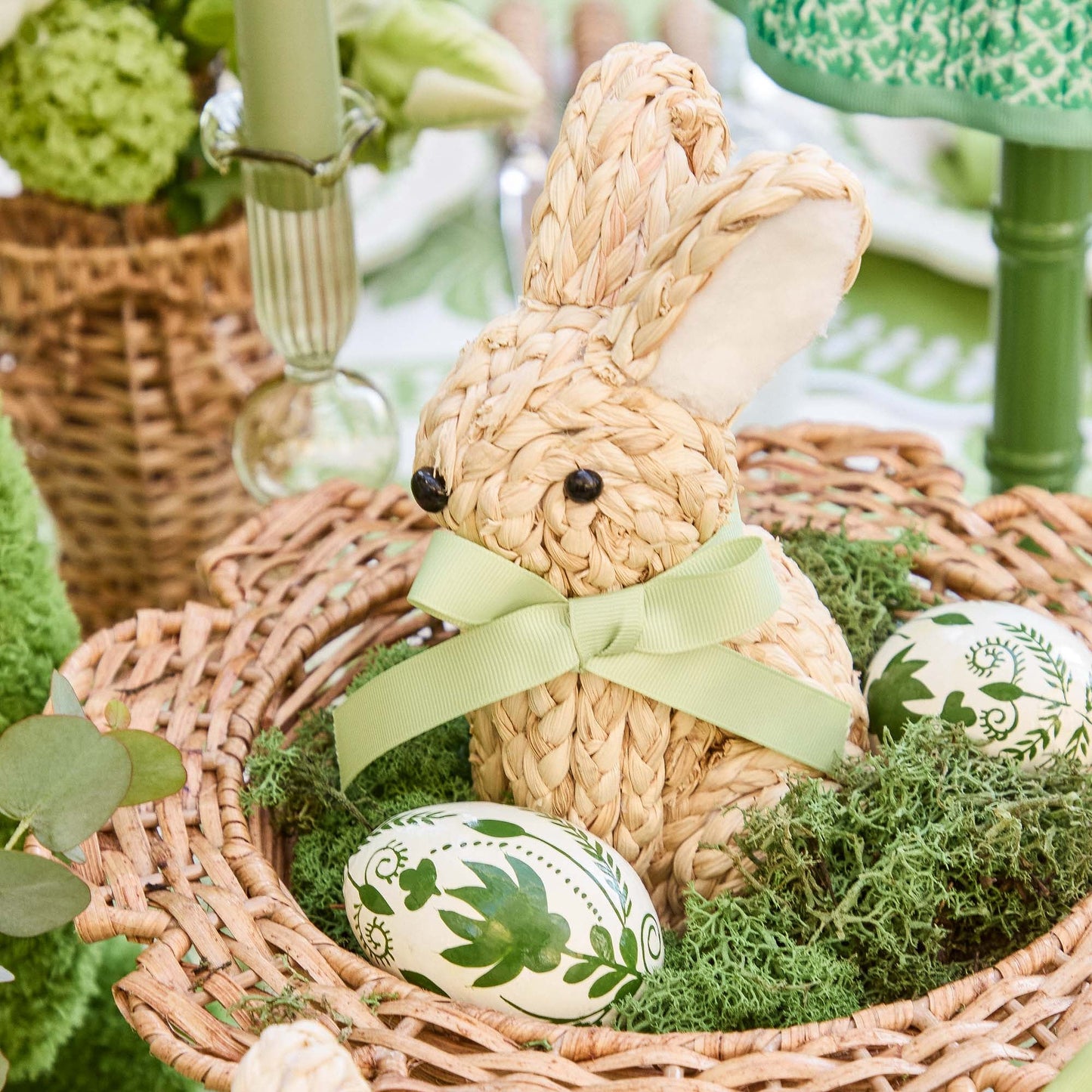 Famille de lapins raphia