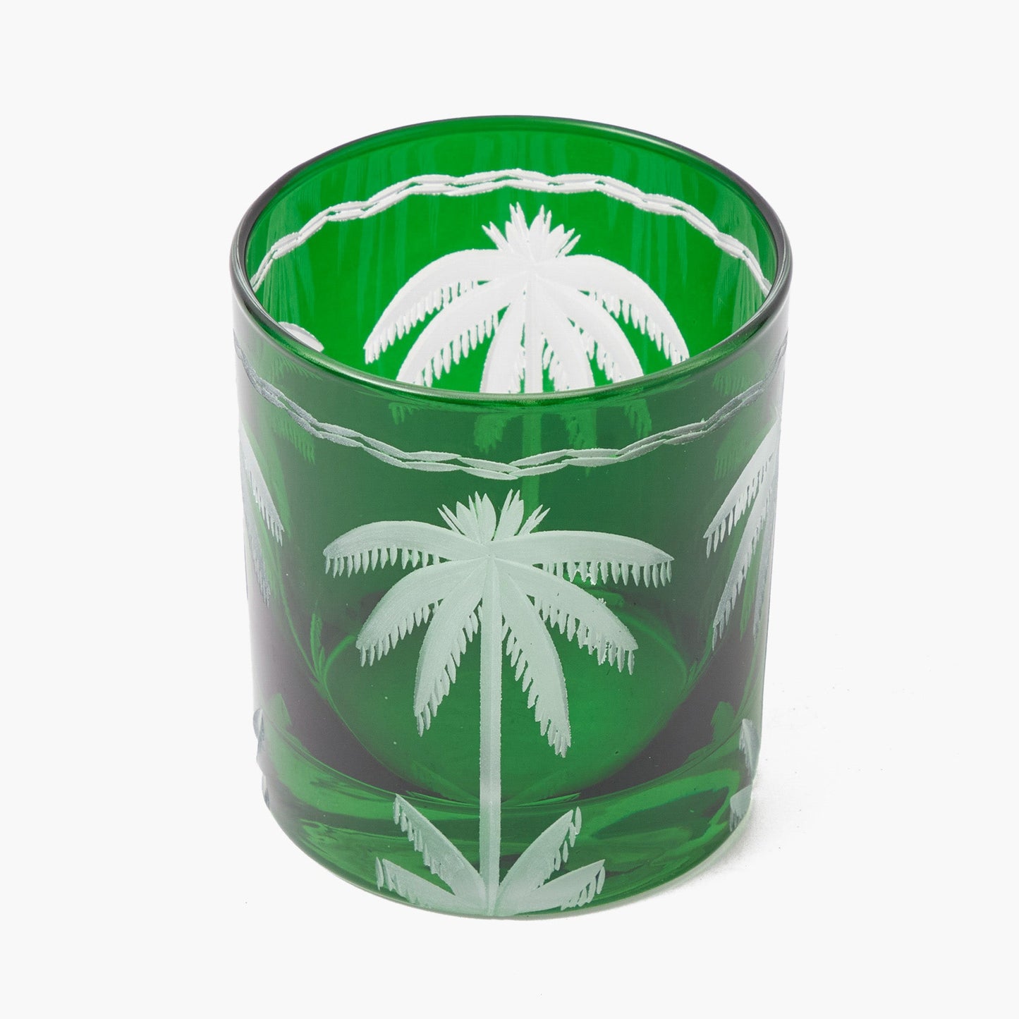 Verres Palmier Émeraude (Lot de 4)