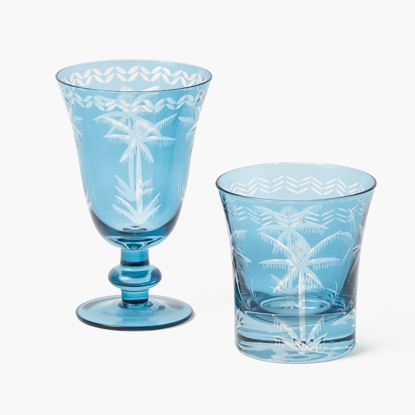 Verrerie Blue Palm (lot de 8)