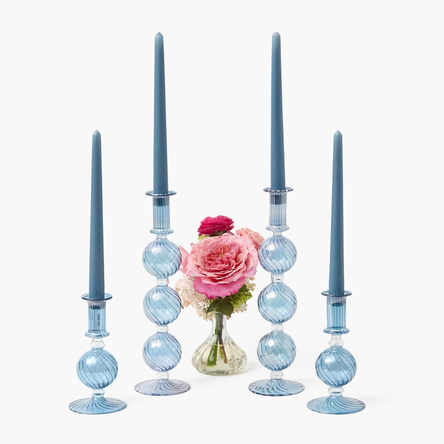 Coffret de bougies Camille Azure (bleu poussiéreux)