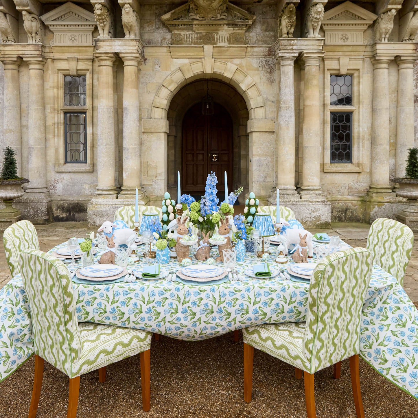 Assiettes à dîner et à entrée Marilyn Blue Bow (lot de 8)